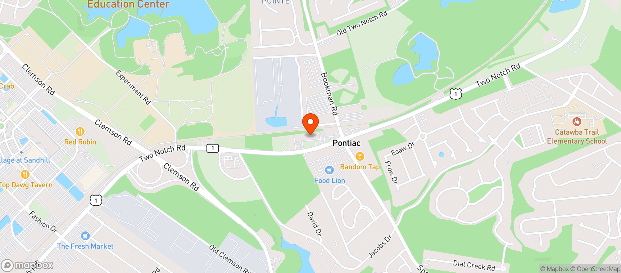 Map showing Random Tap