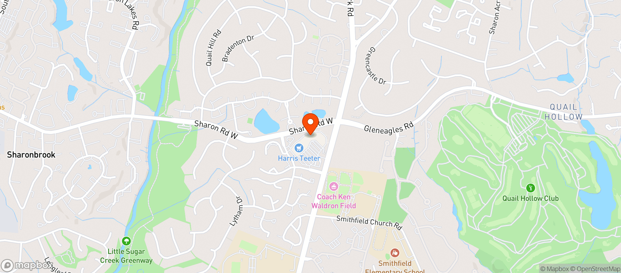 Map showing Wolfman Pizza