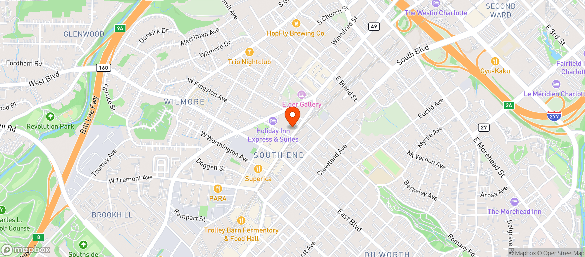 Map showing Leroy Fox - Camden Road