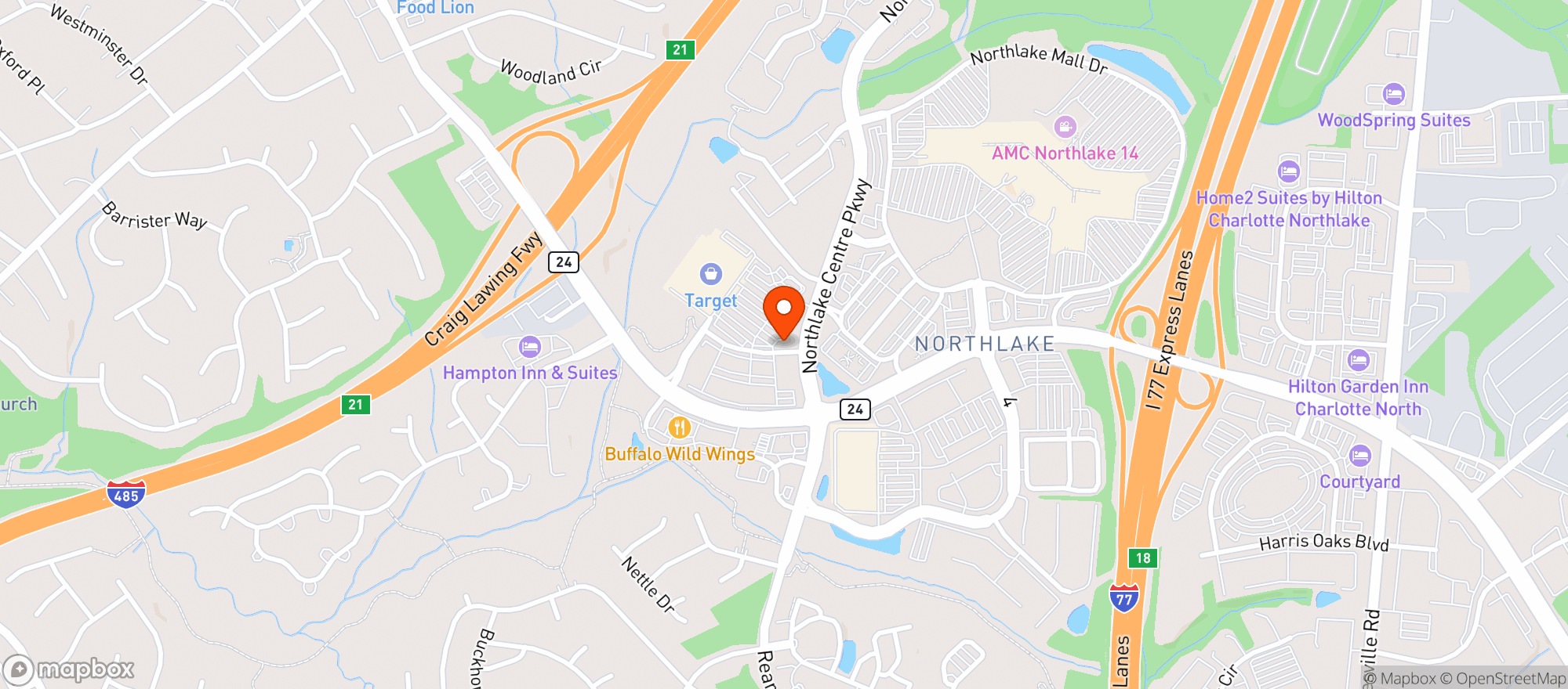 Map showing Vitamin Shoppe - Northlake