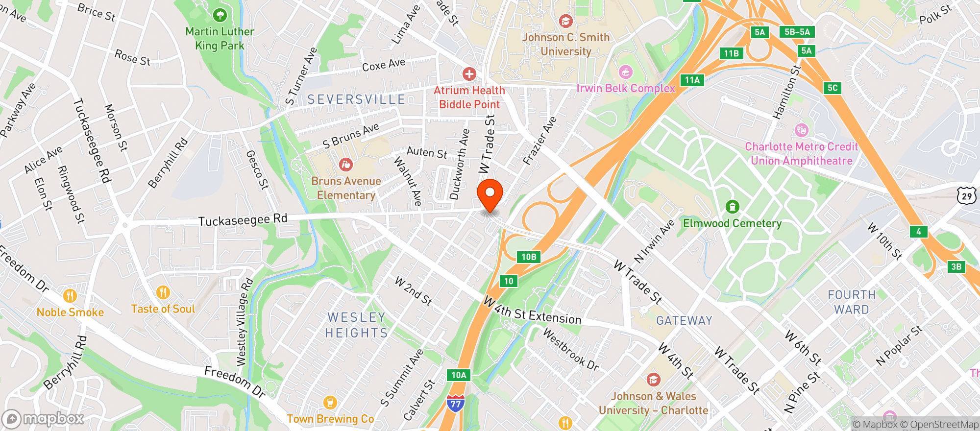 Map showing Quick N Ez