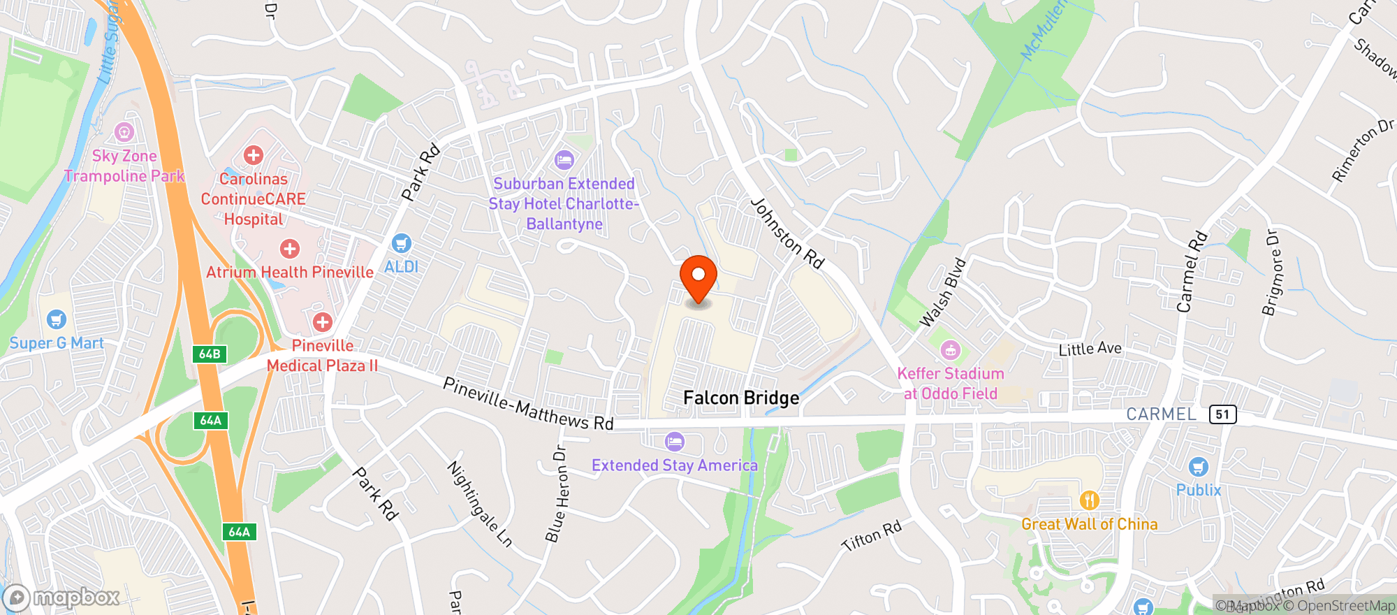 Map showing Walmart Neighborhood Ma #4848