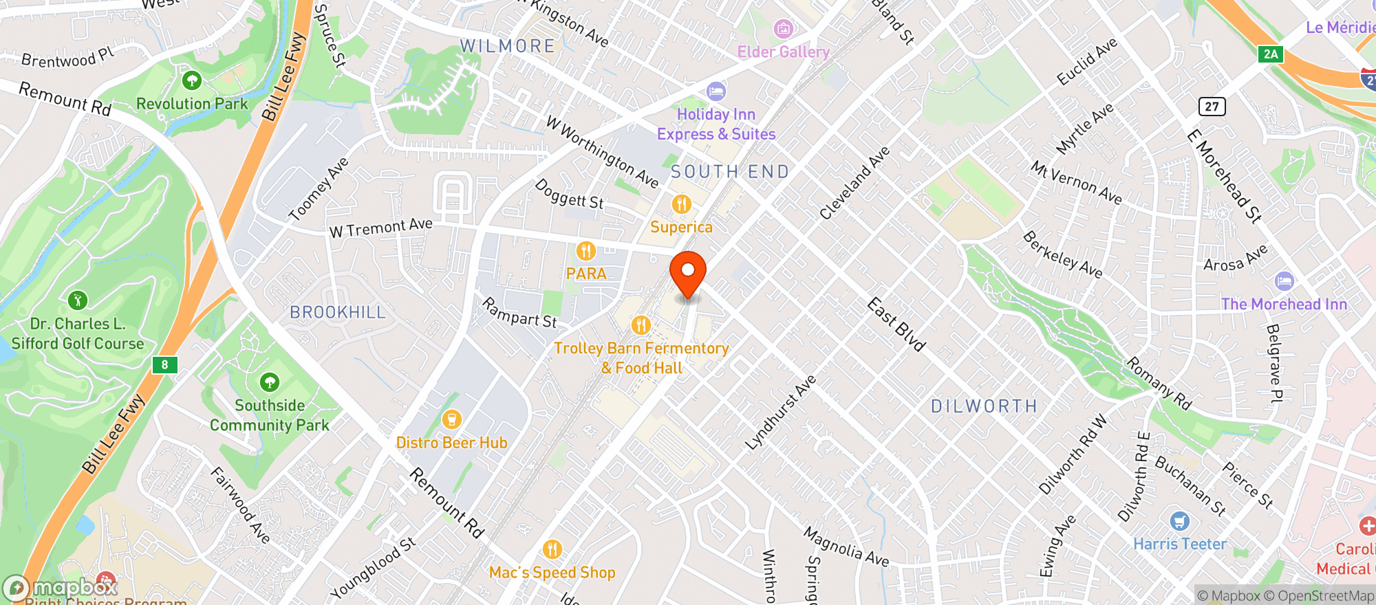 Map showing The Cocktailery