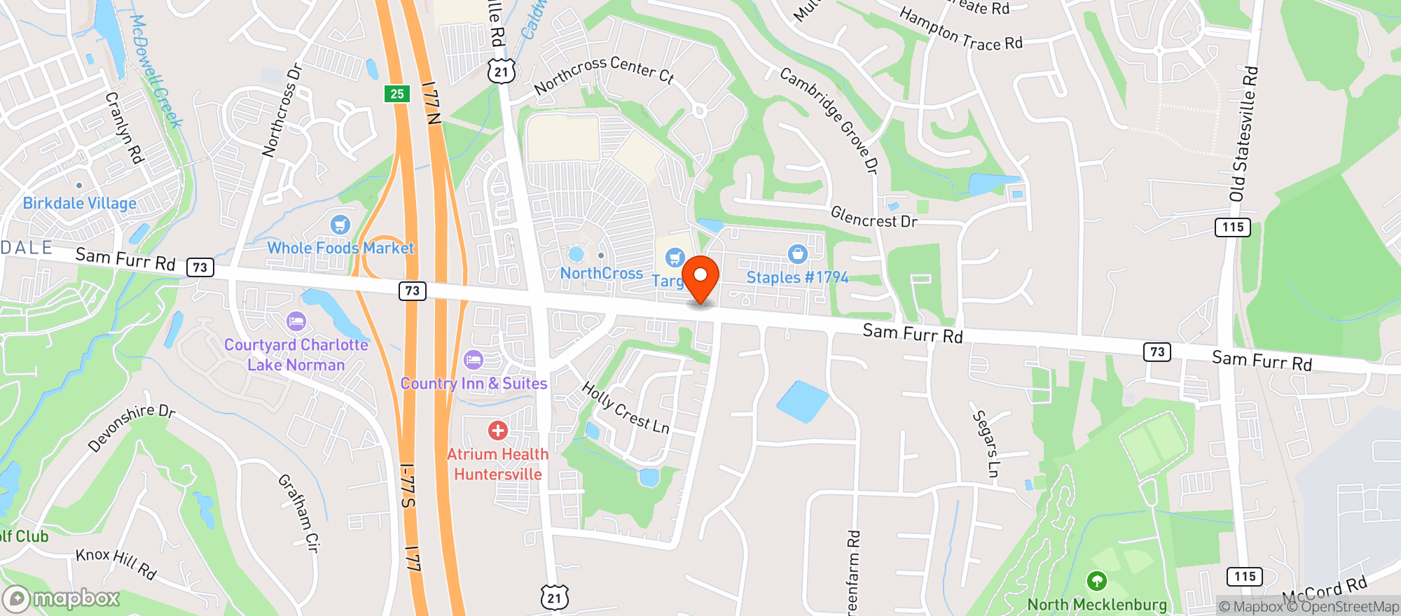 Map showing Target Store