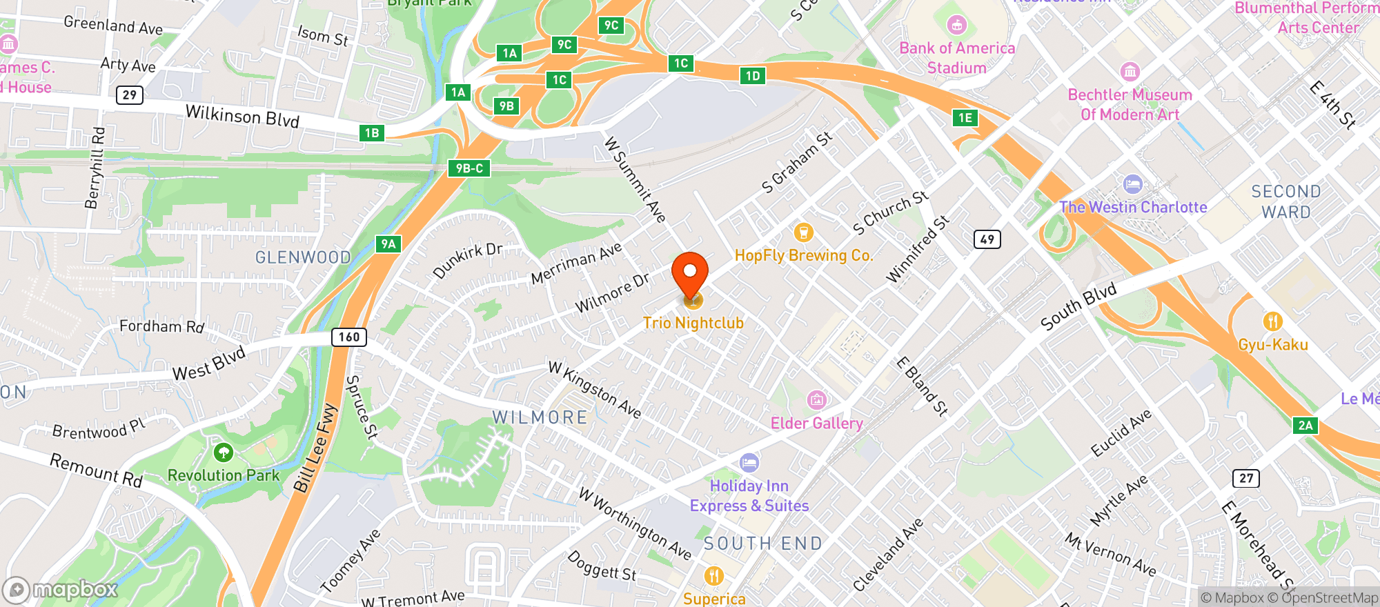 Map showing The Horseshoe