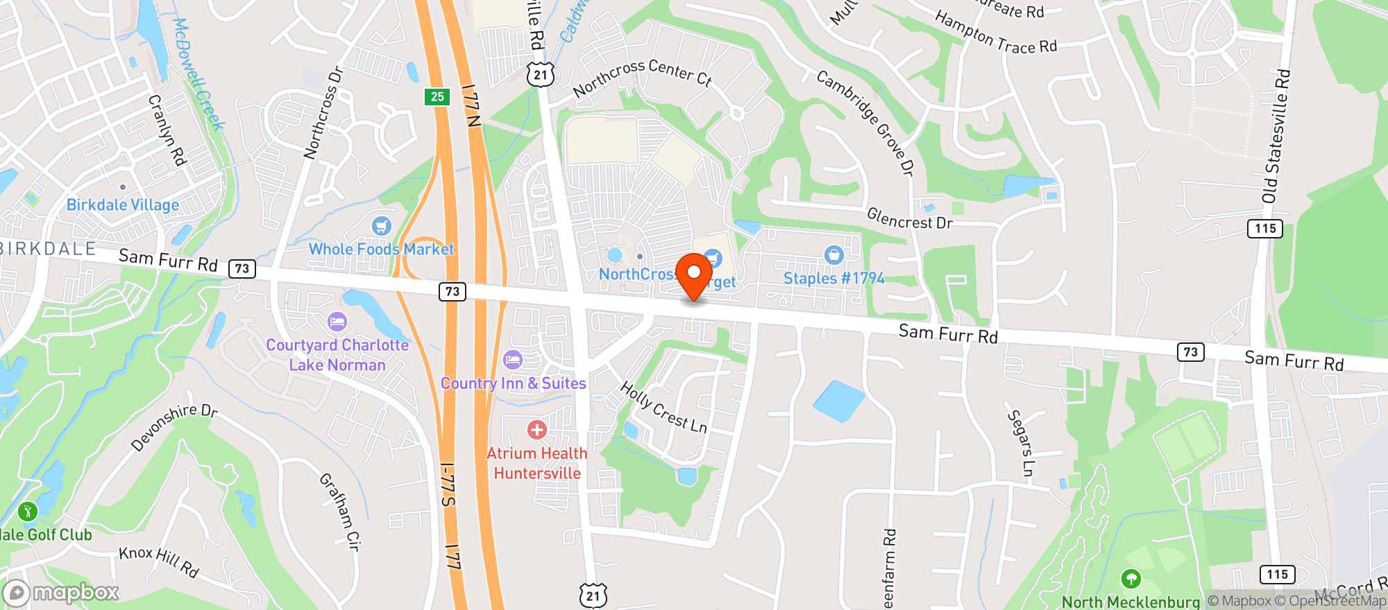 Map showing Harris Teeter