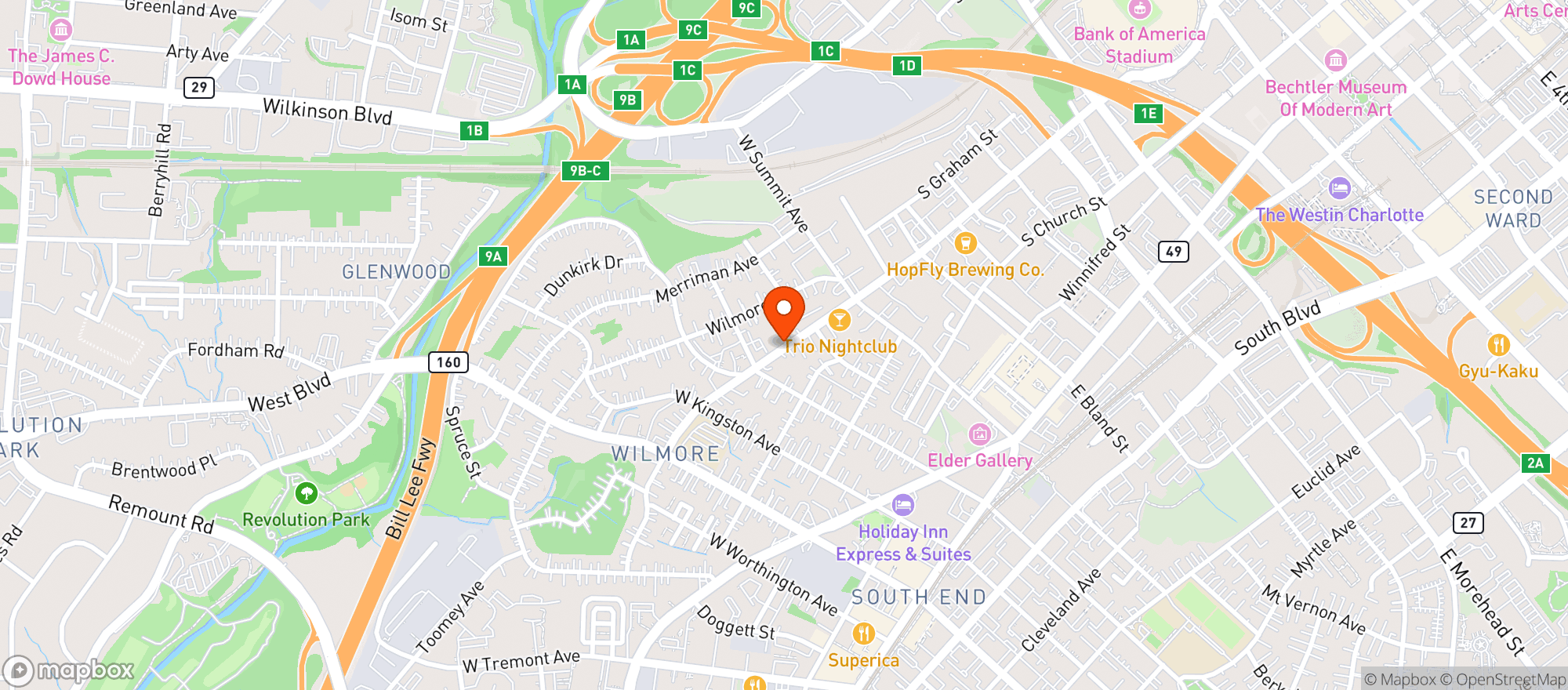 Map showing Yume Bistro