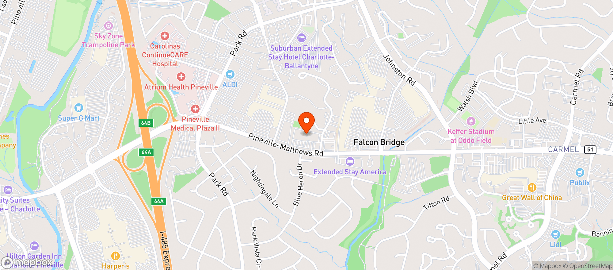 Map showing Nakato Japanese Steakhouse - Pinevi