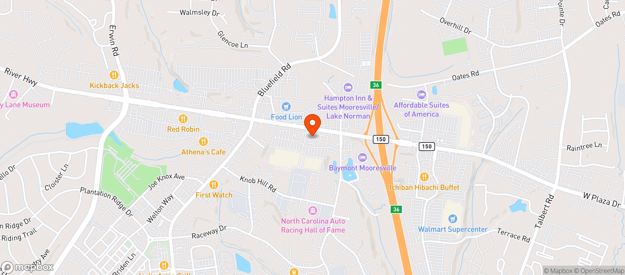 Map showing Vitamin Shoppe - Mooresville