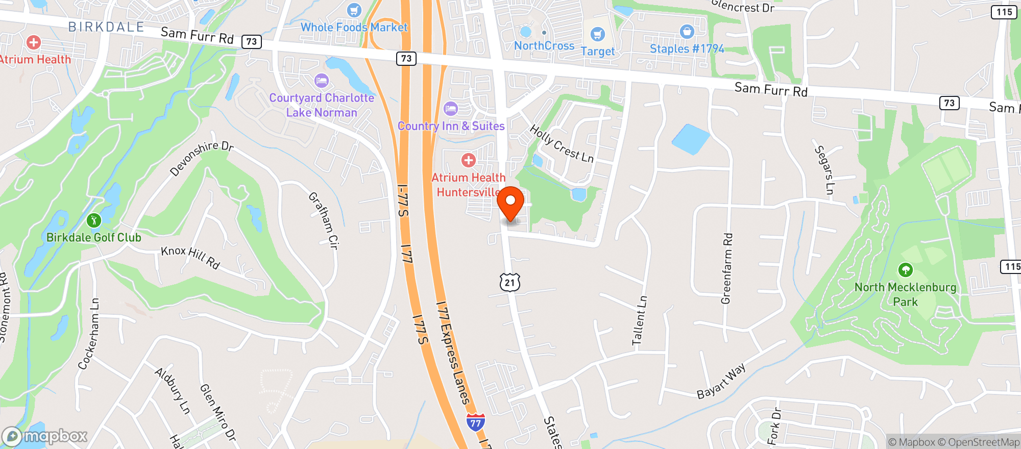 Map showing Taste Of Buffalo Pizzeria