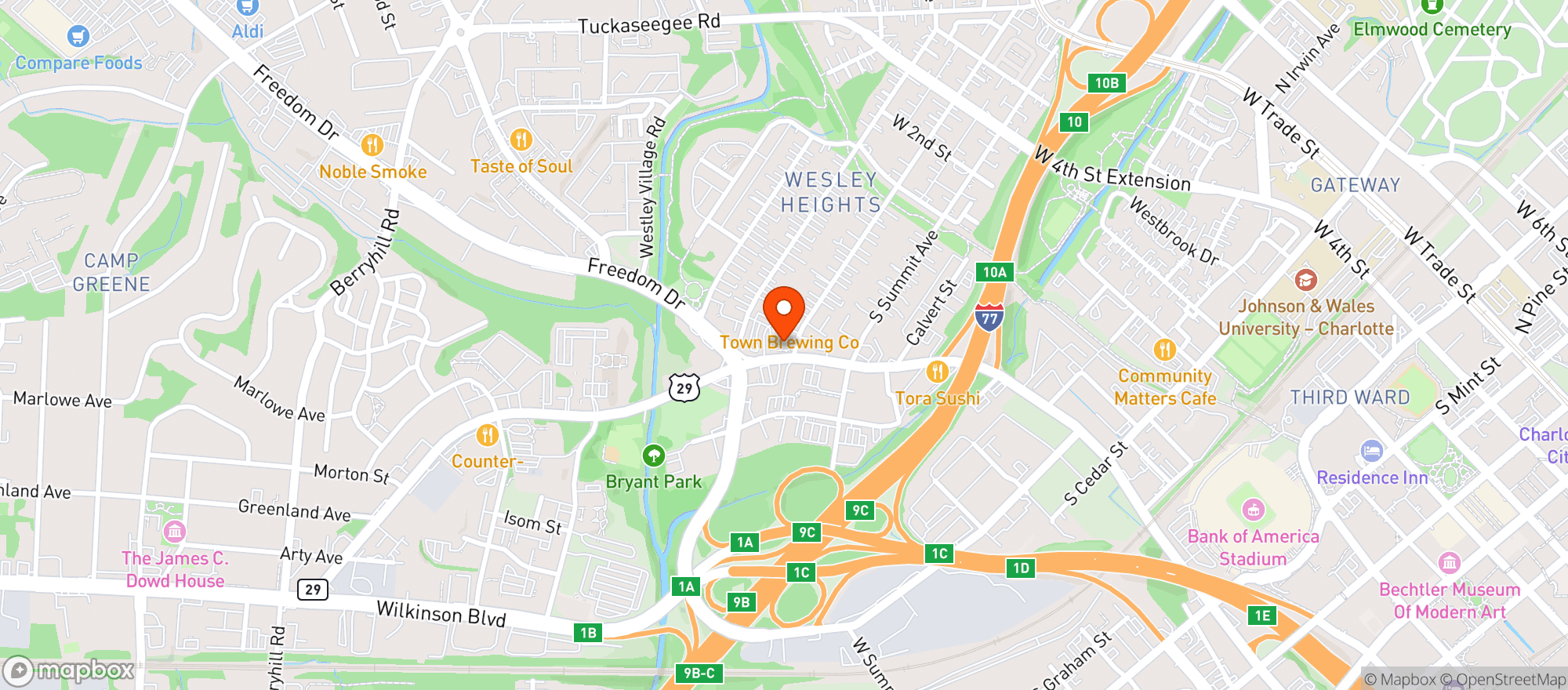 Map showing Freemore Tavern