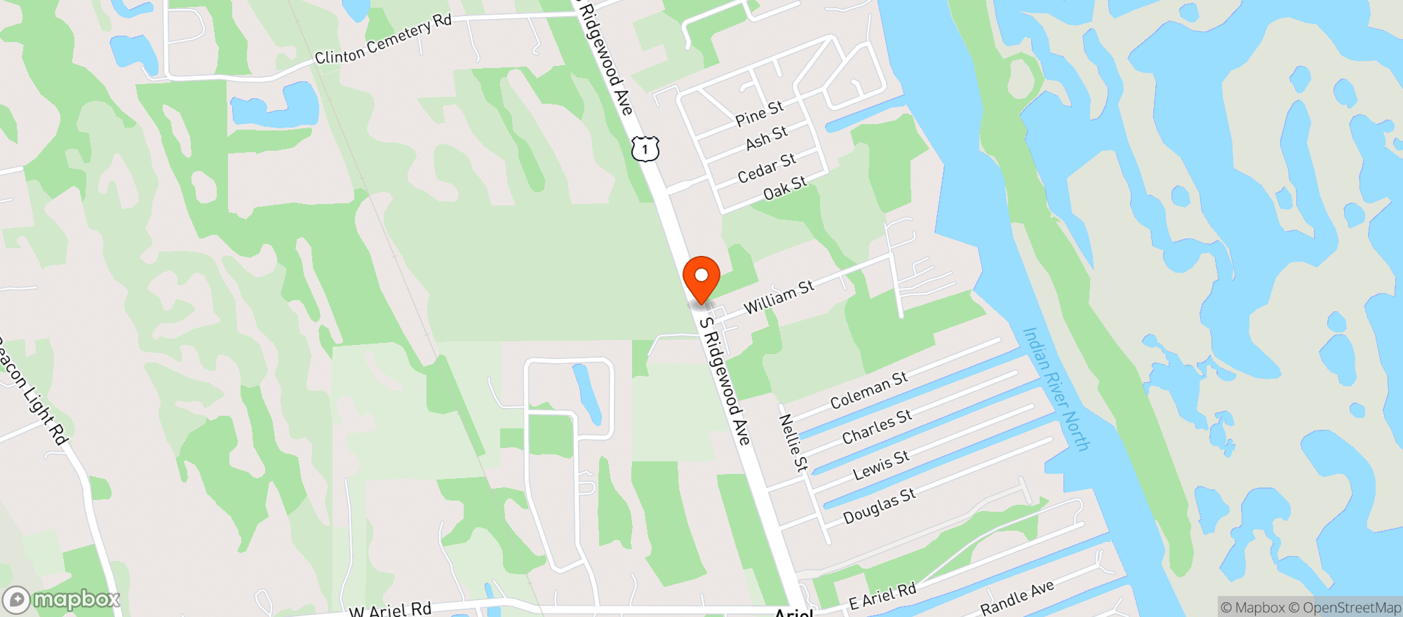 Map showing American Legion