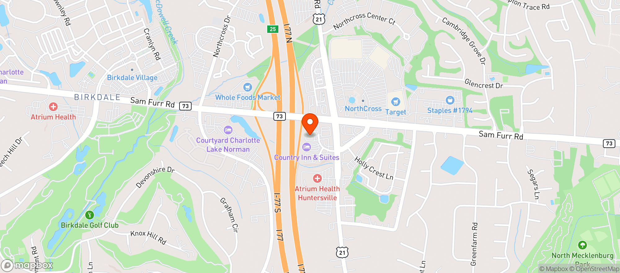 Map showing Melting Pot Restaurant #1069
