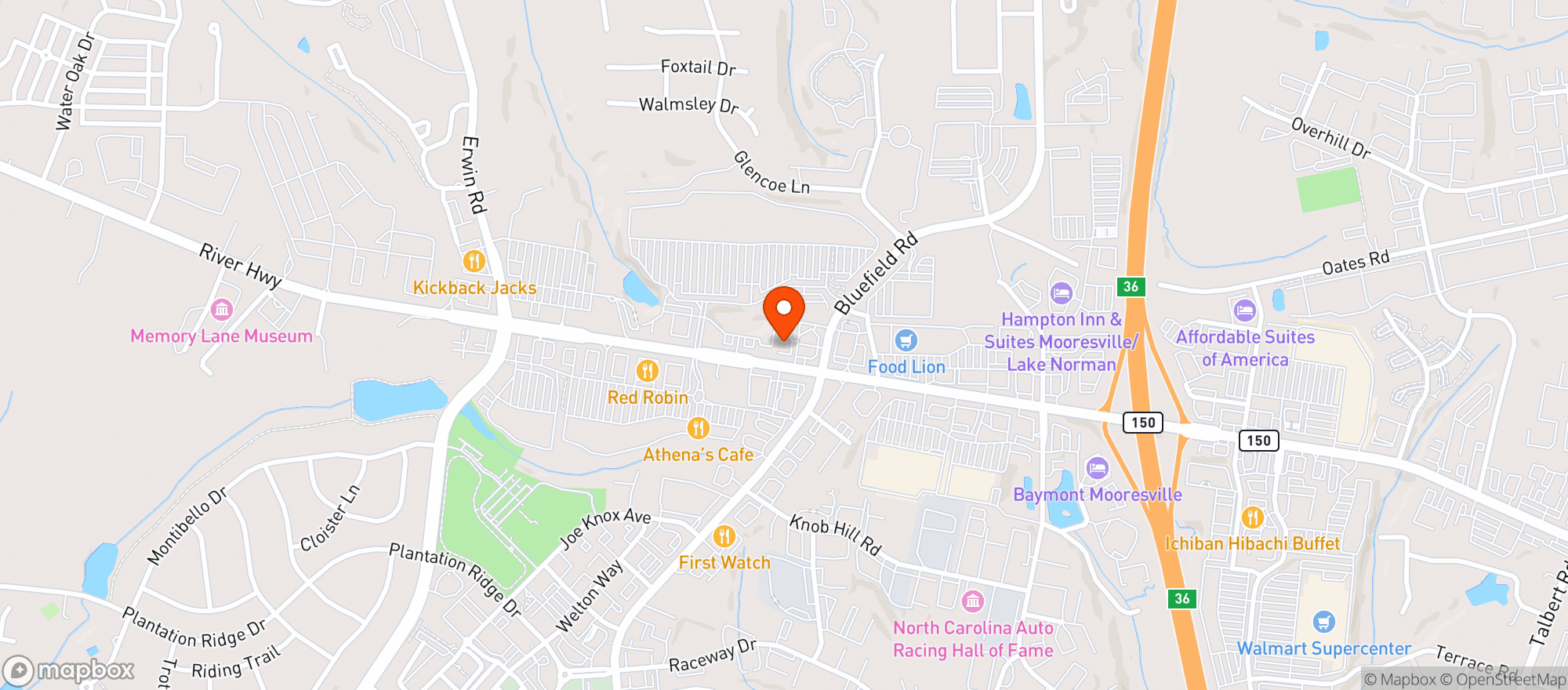 Map showing Duckworths Cheesesteakery