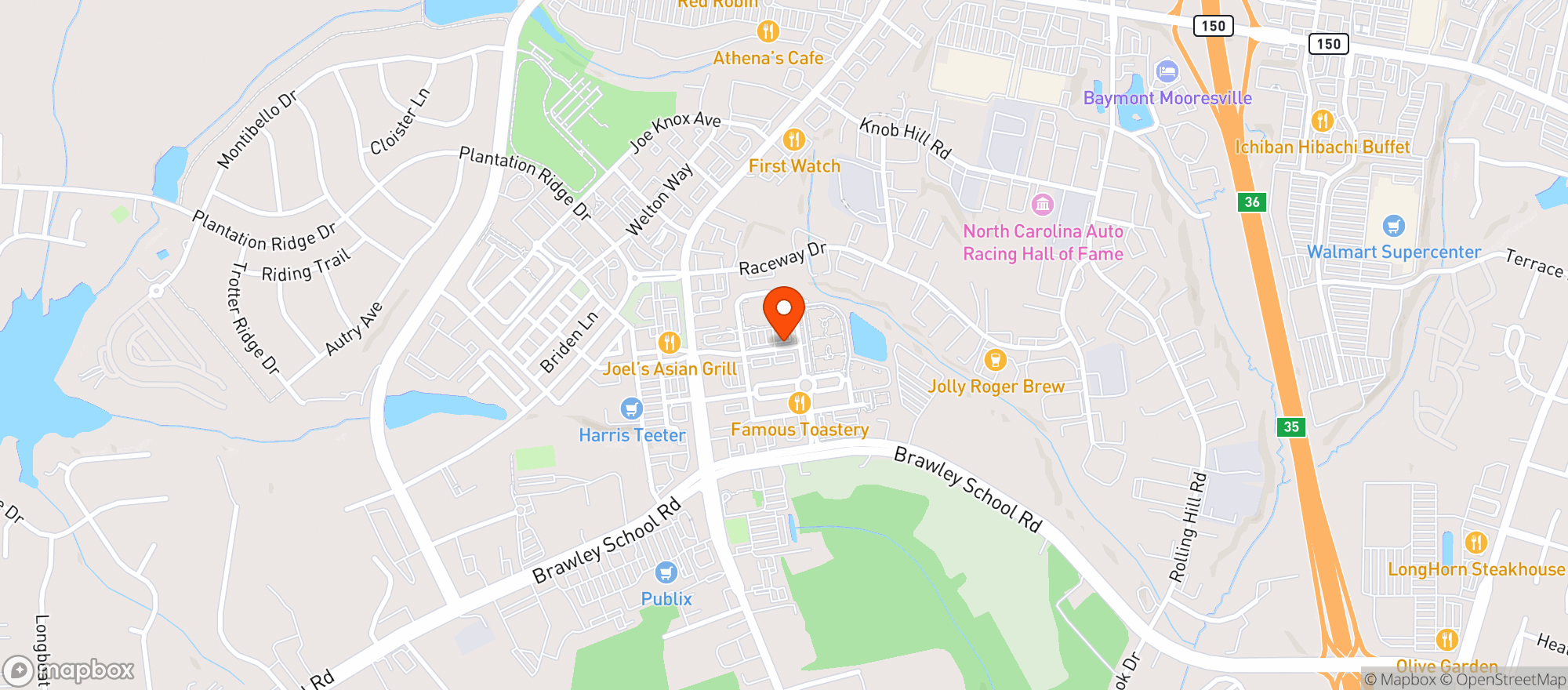 Map showing Lowes Foods