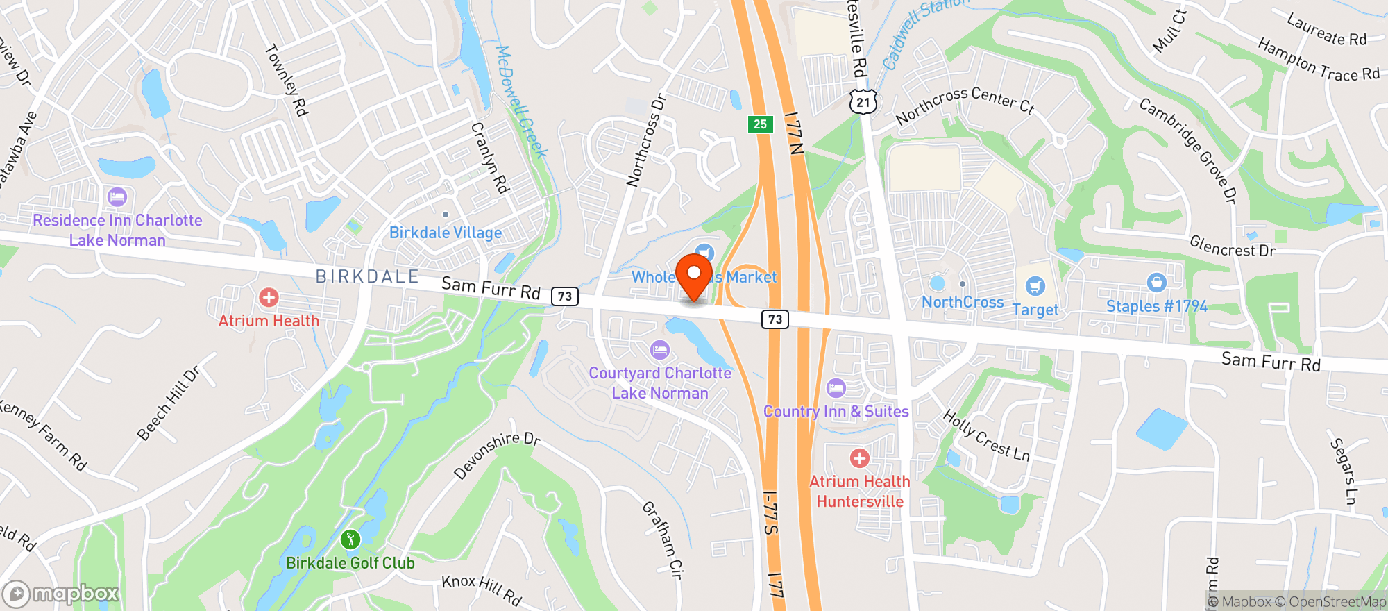 Map showing Whole Foods Market