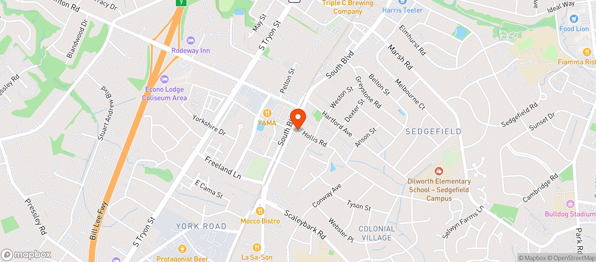 Map showing Goldies