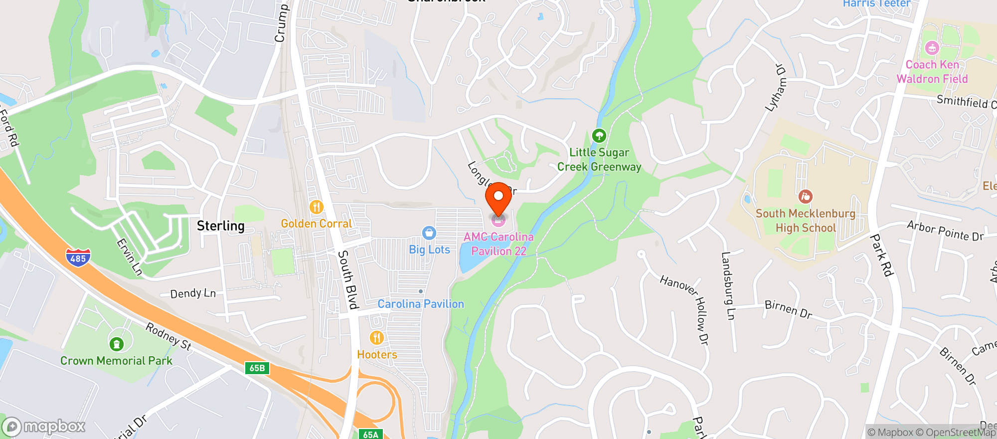 Map showing Amc Carolina Pavillion #681