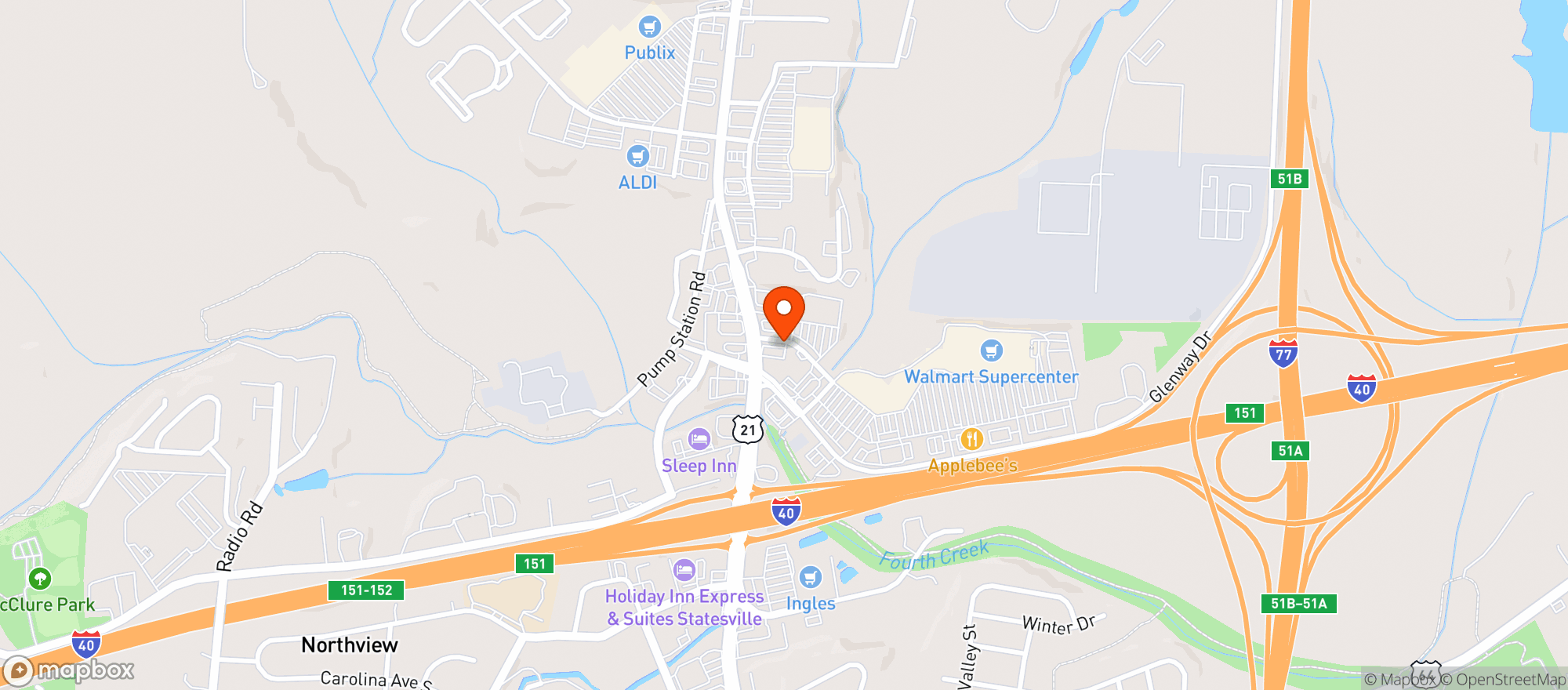 Map showing Gnc