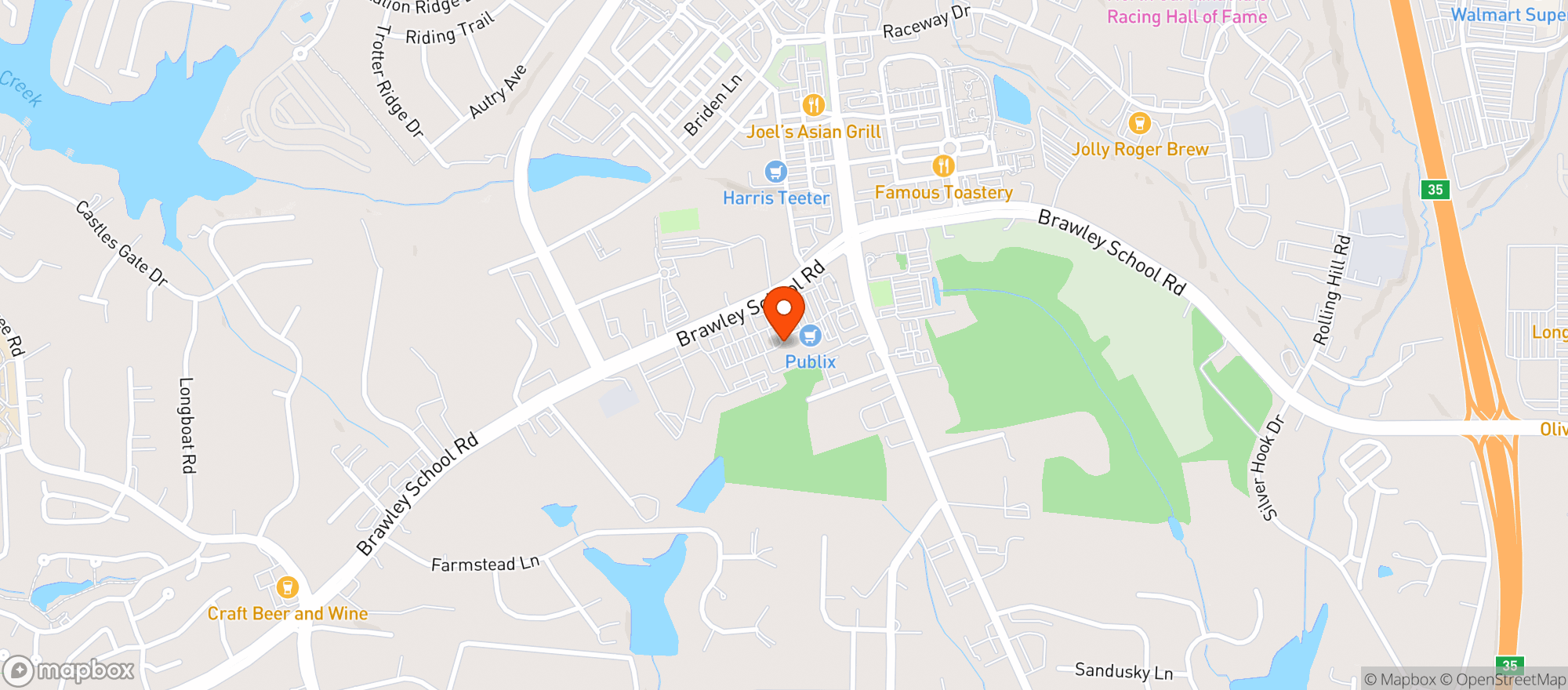 Map showing Publix