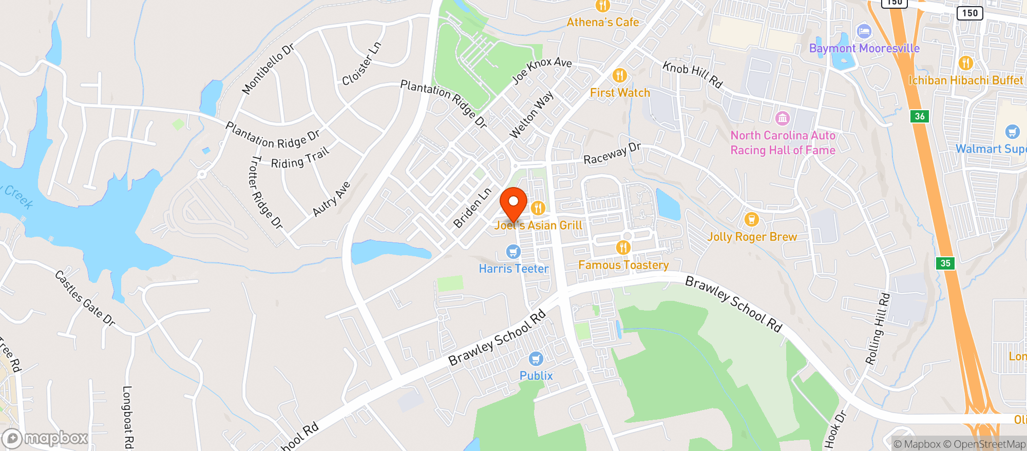 Map showing Harris Teeter