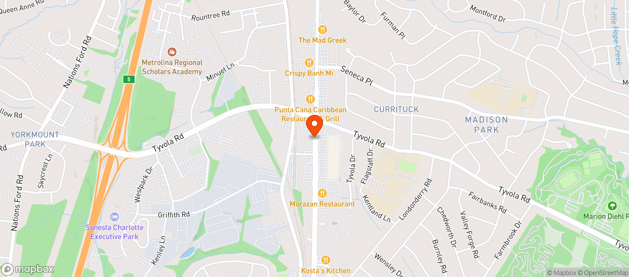 Map showing Lupitas Carniceria & Tortiller