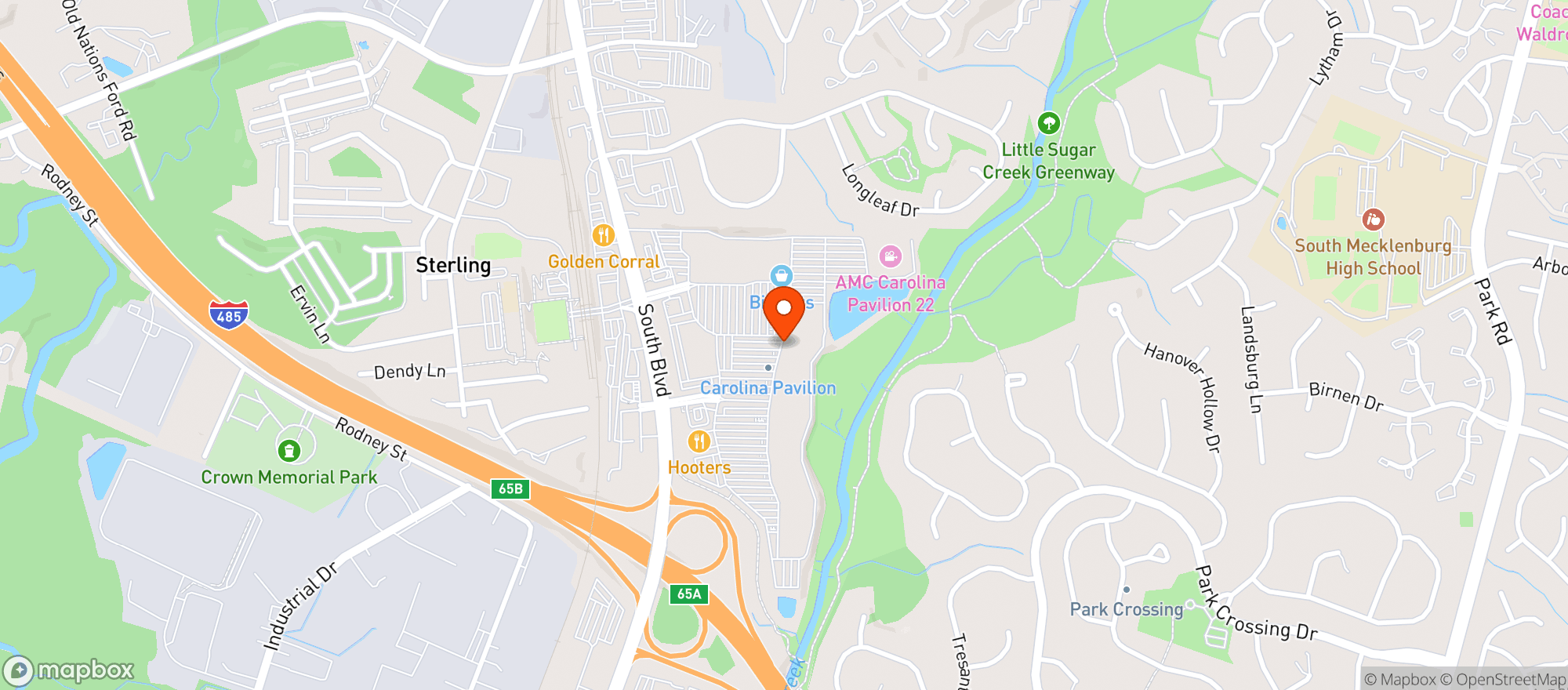 Map showing Target Store
