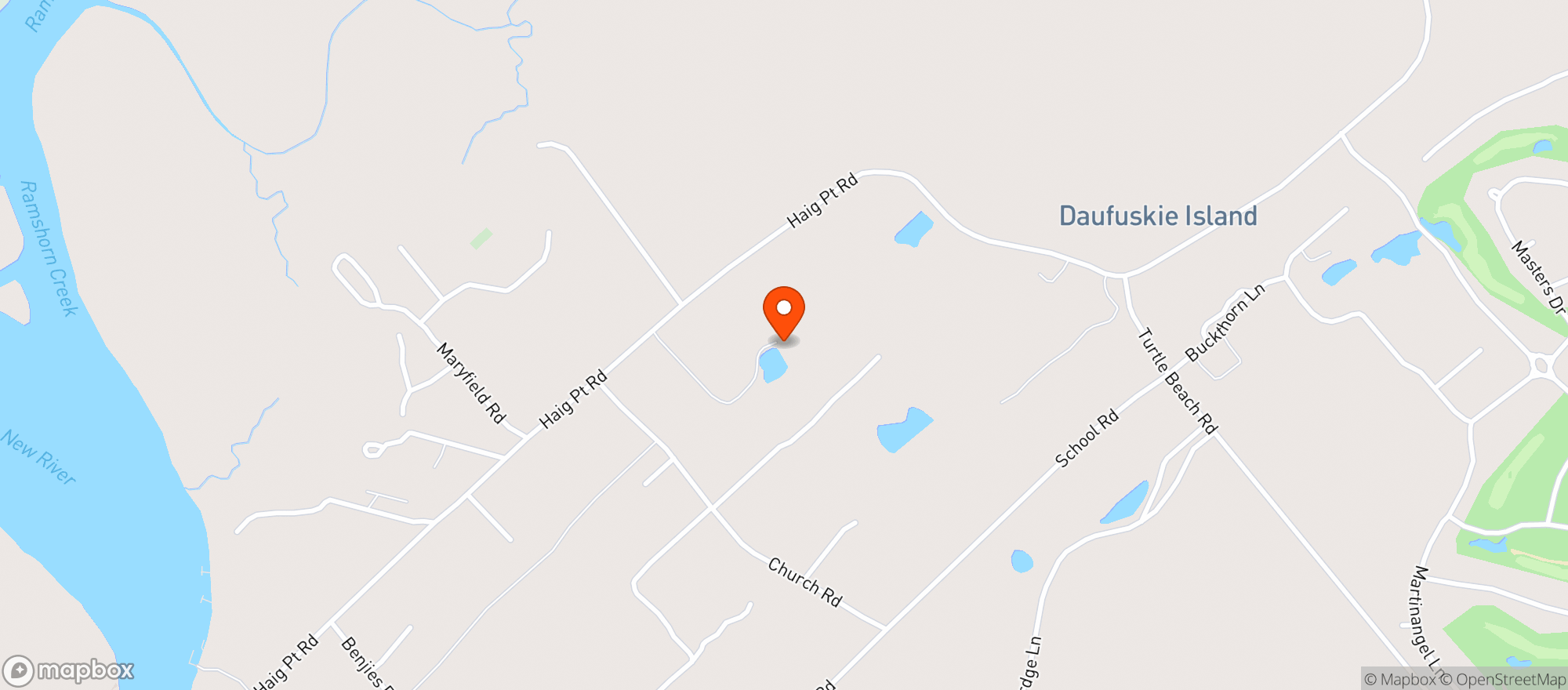 Map showing Daufuskie Island Distillery