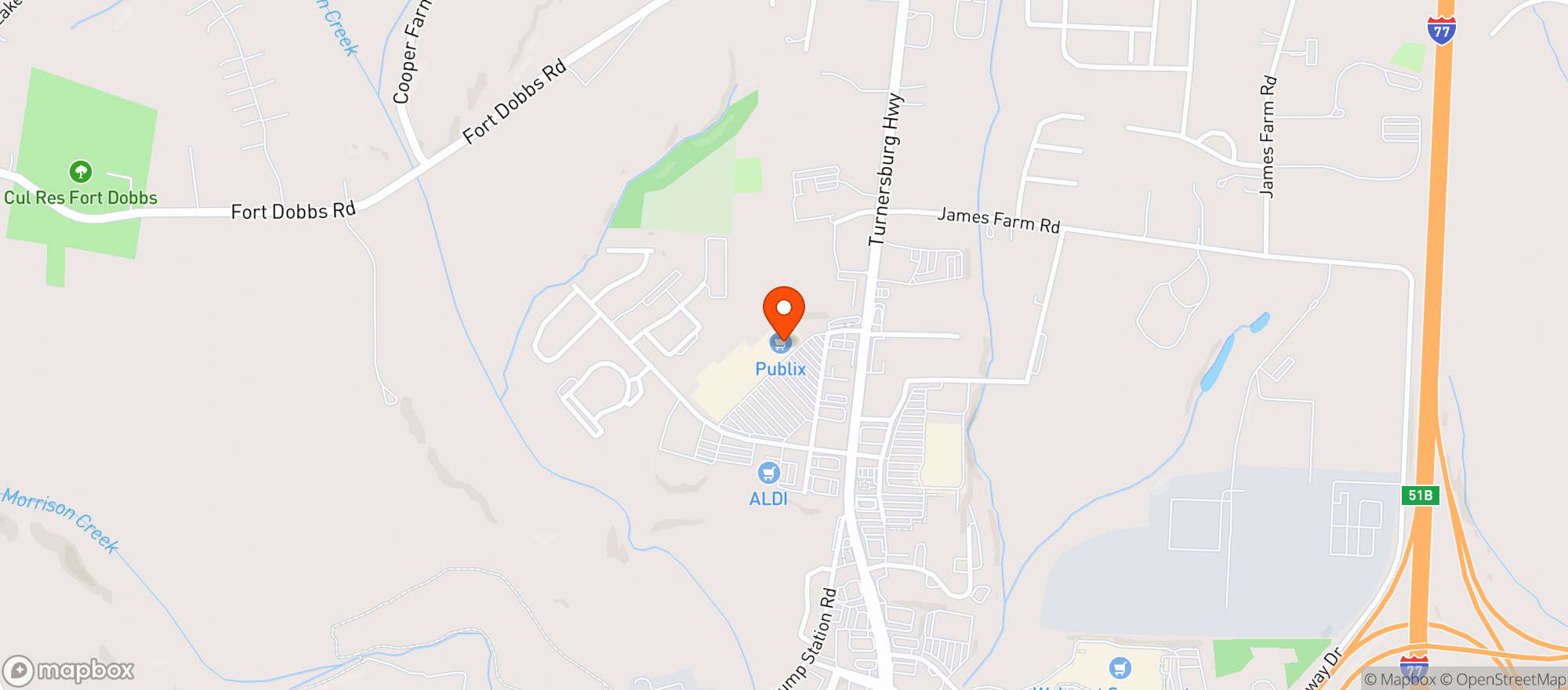 Map showing Publix