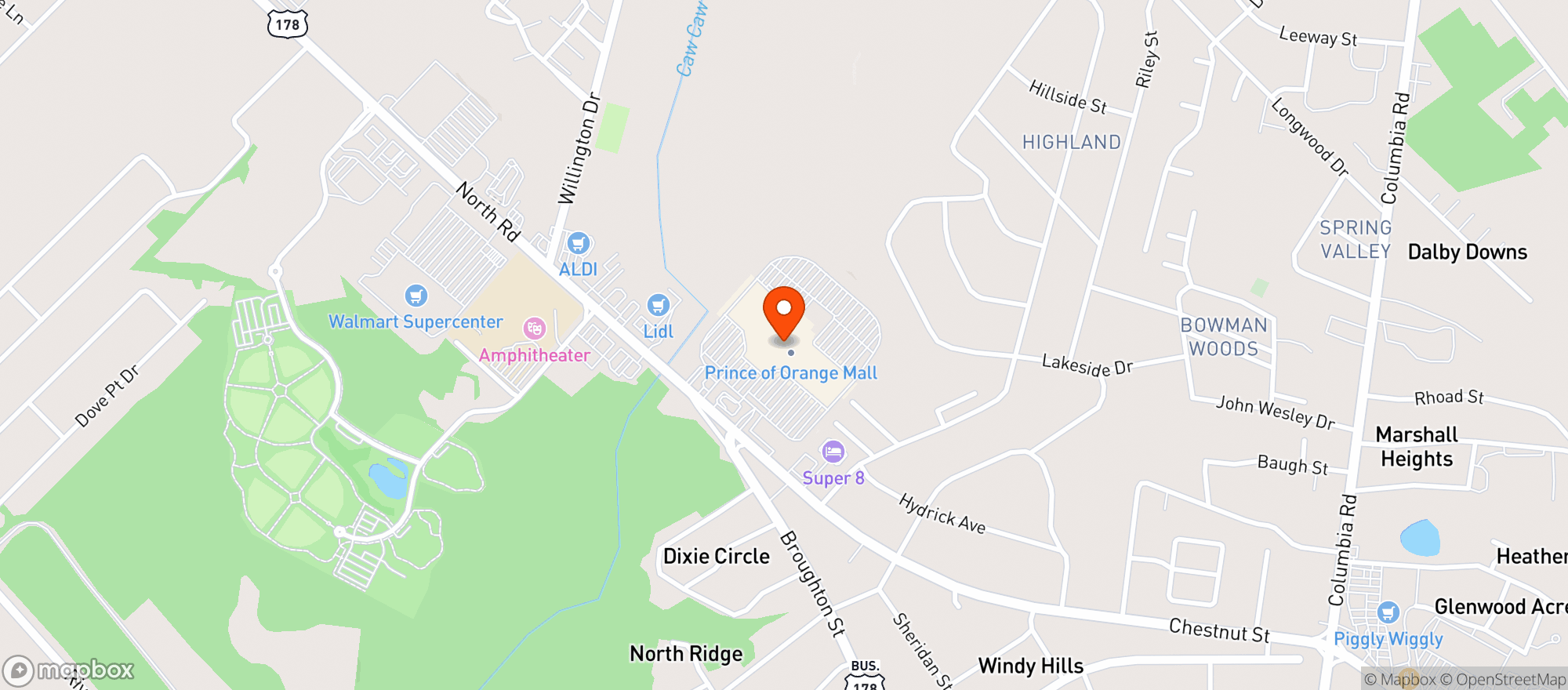 Map showing Gnc