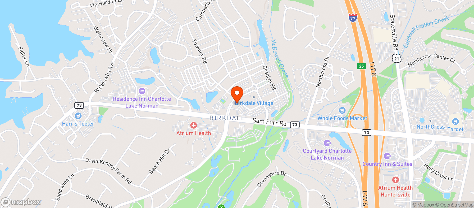 Map showing Williams Sonoma