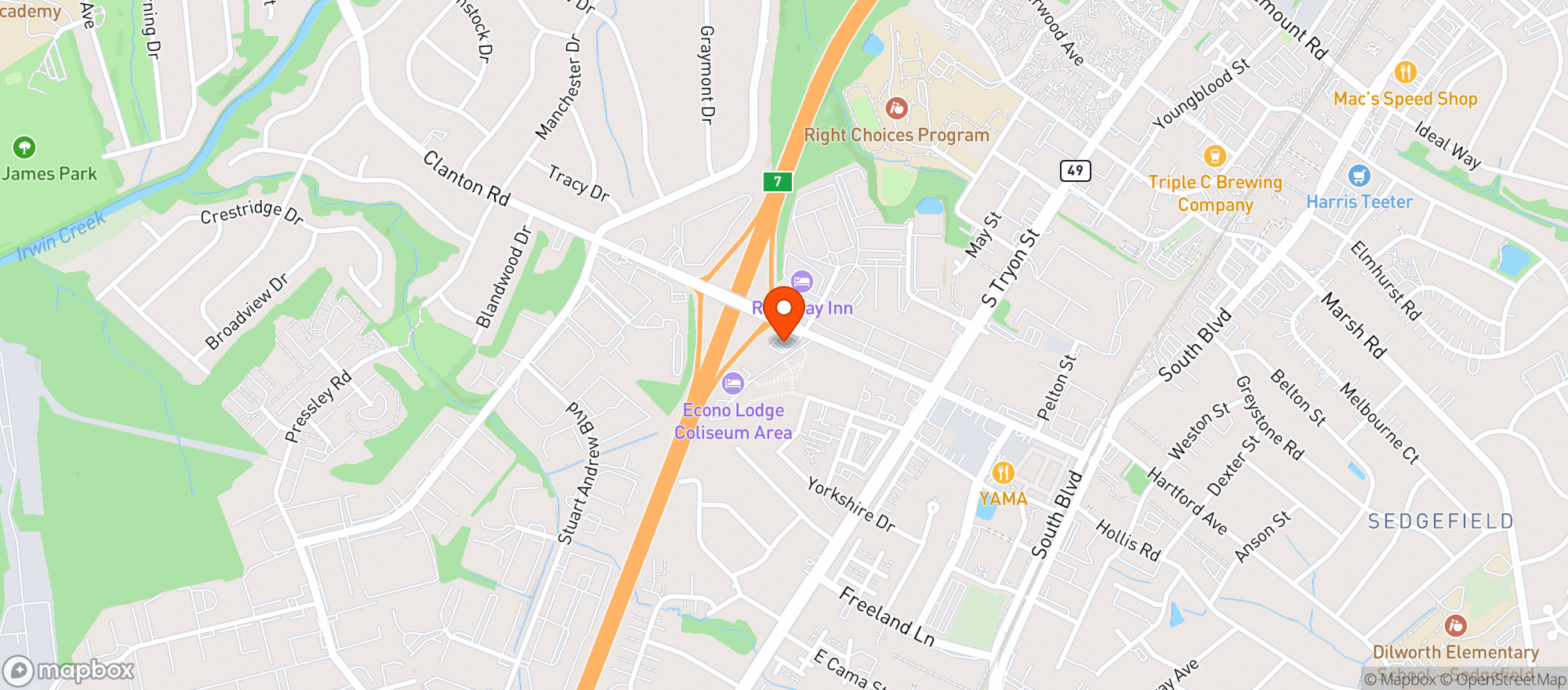Map showing Circle K #2723929