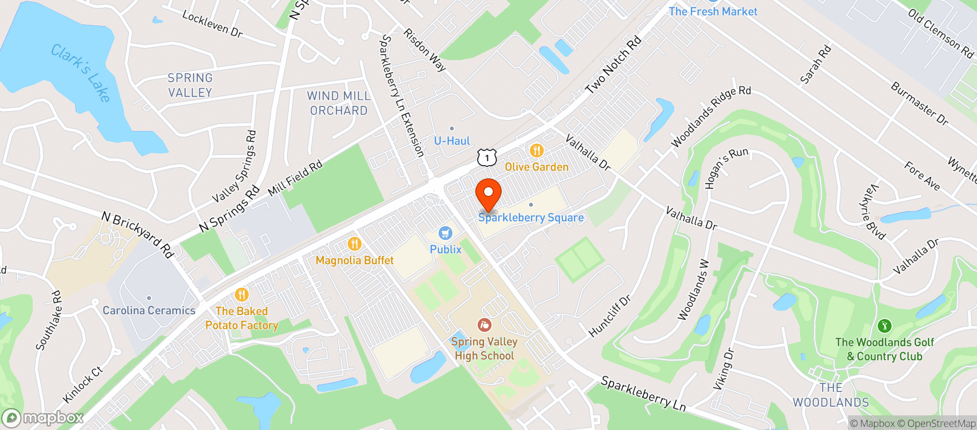 Map showing Kroger