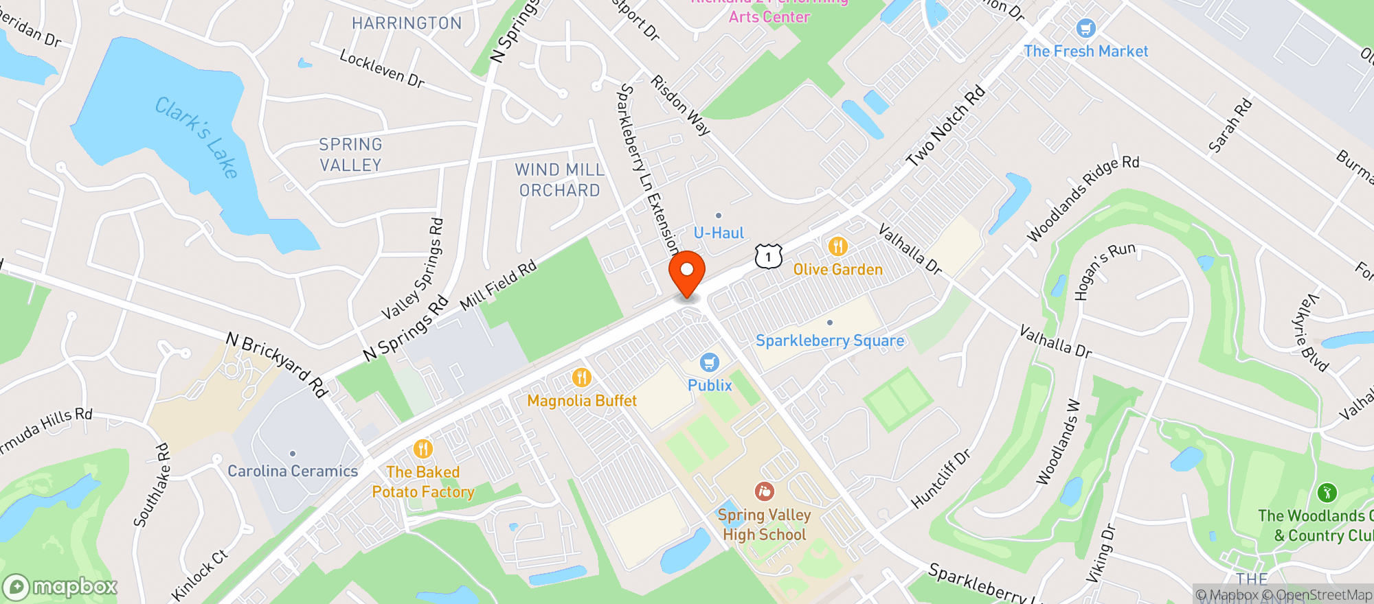 Map showing Publix Super Market