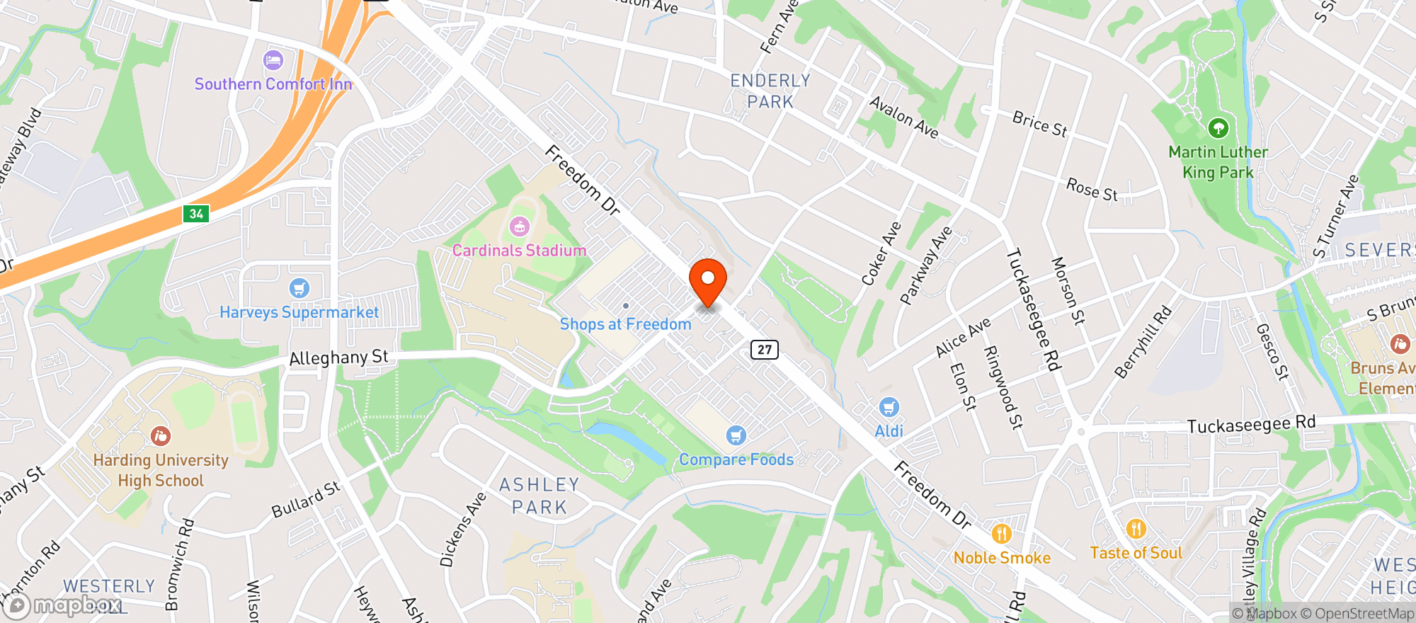 Map showing Circle K #2705111