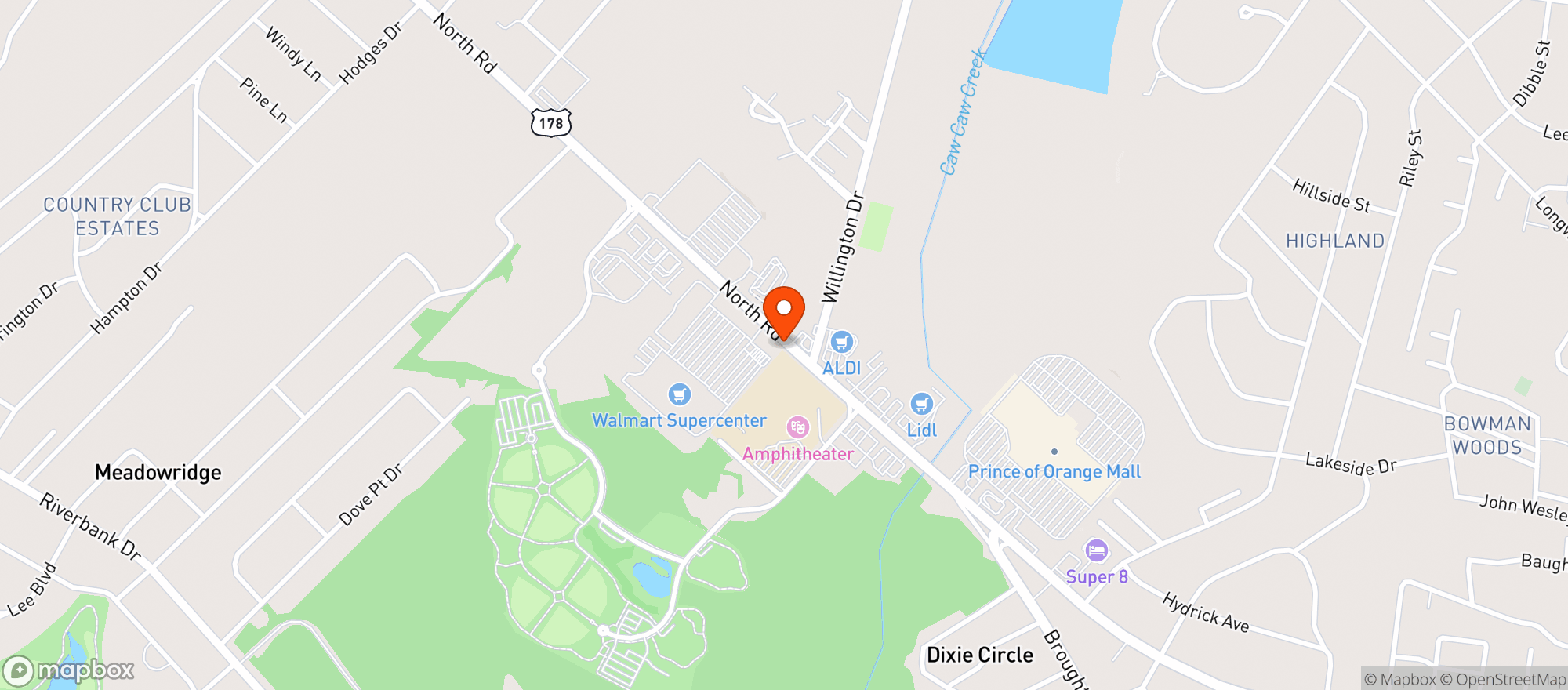 Map showing Walmart Supercenter