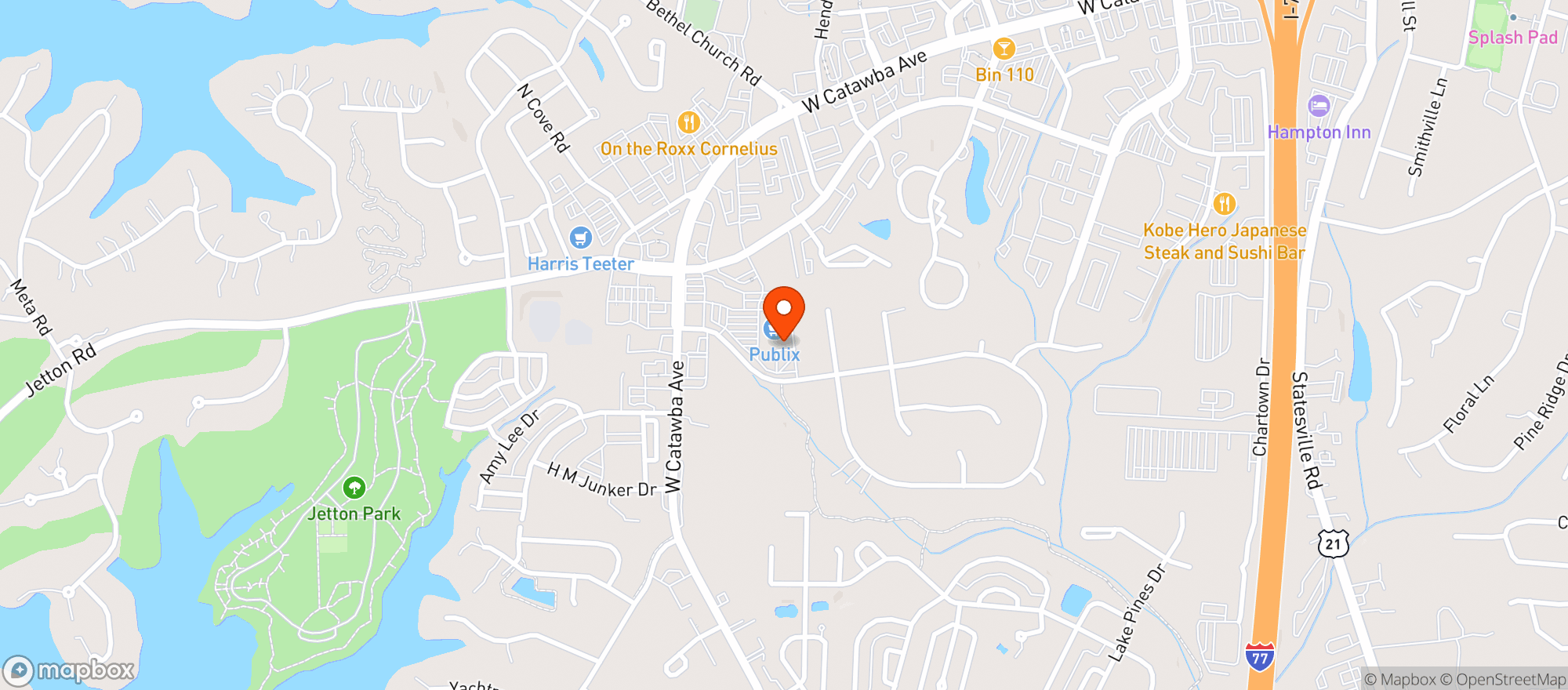 Map showing Als Bar & Grille