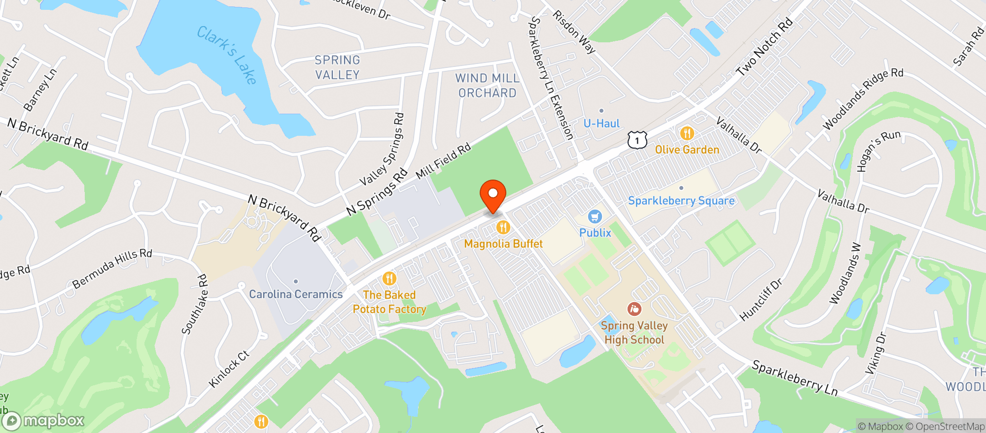 Map showing Walmart Supercenter
