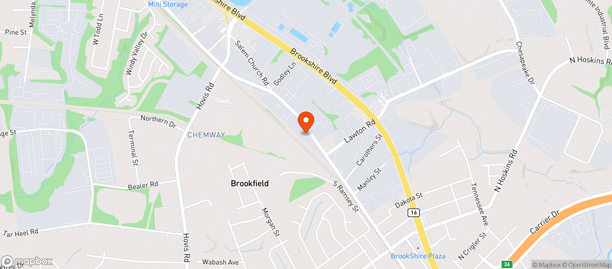 Map showing At Rozzelles Mini Mart