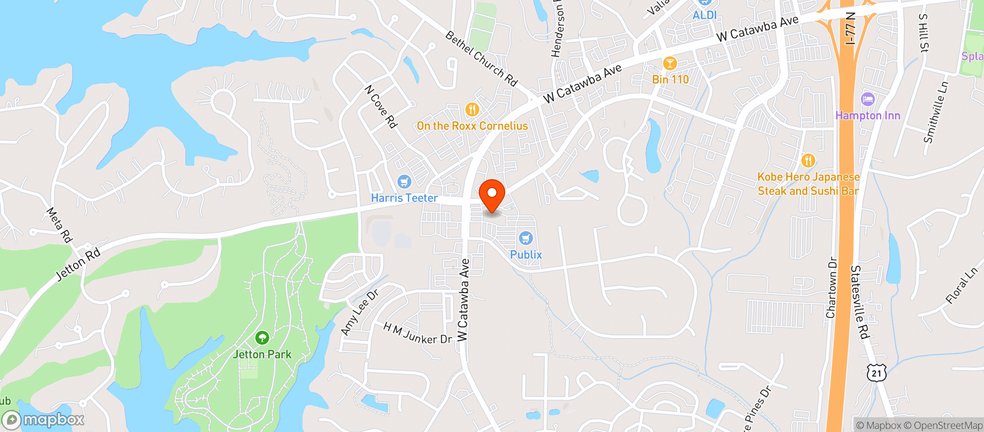 Map showing Jack's Corner Tap