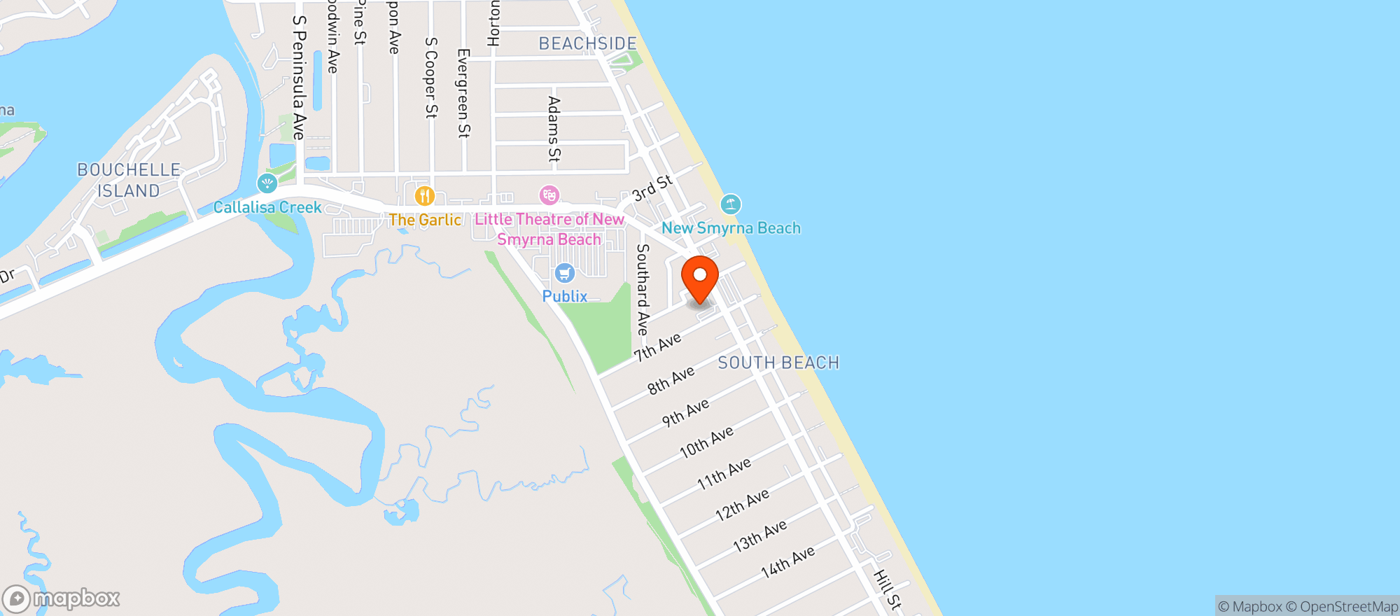 Map showing Kennys Liquors