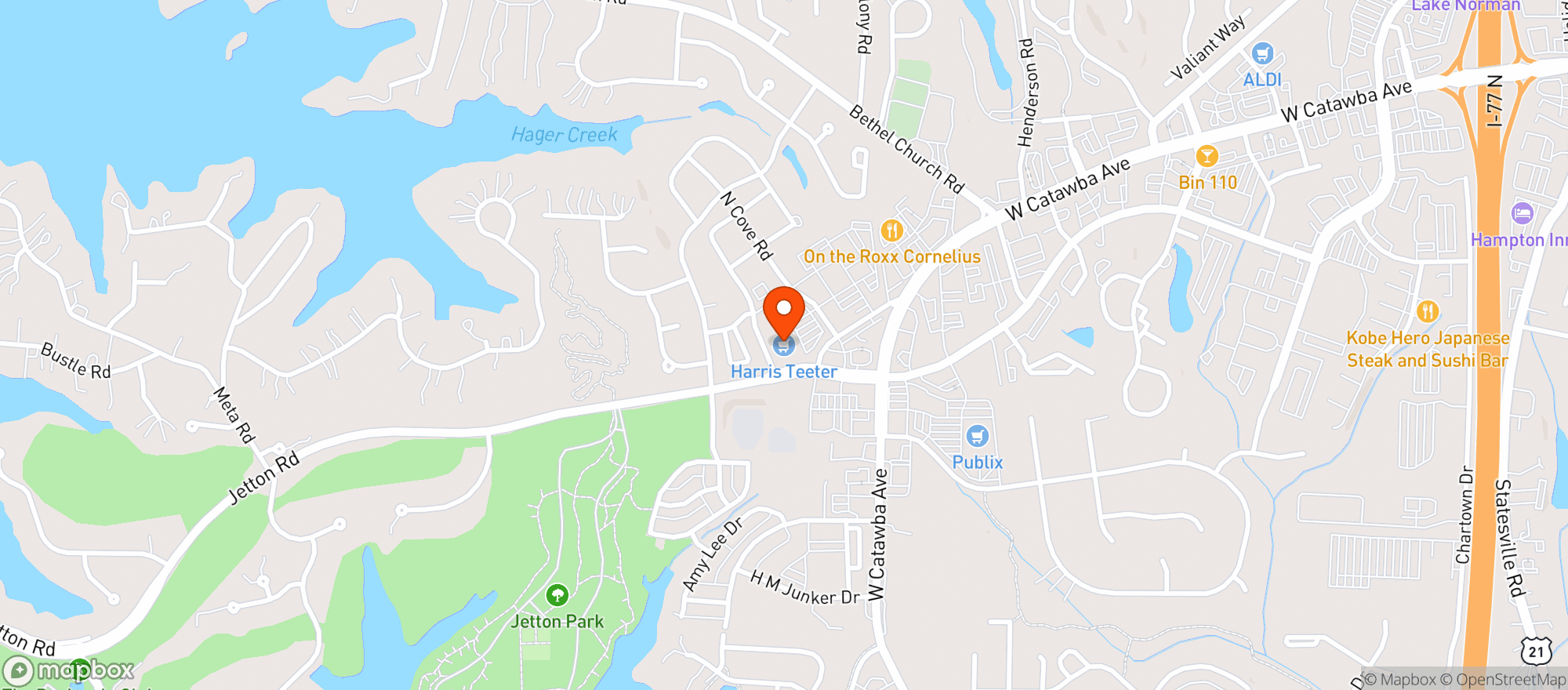 Map showing Harris Teeter