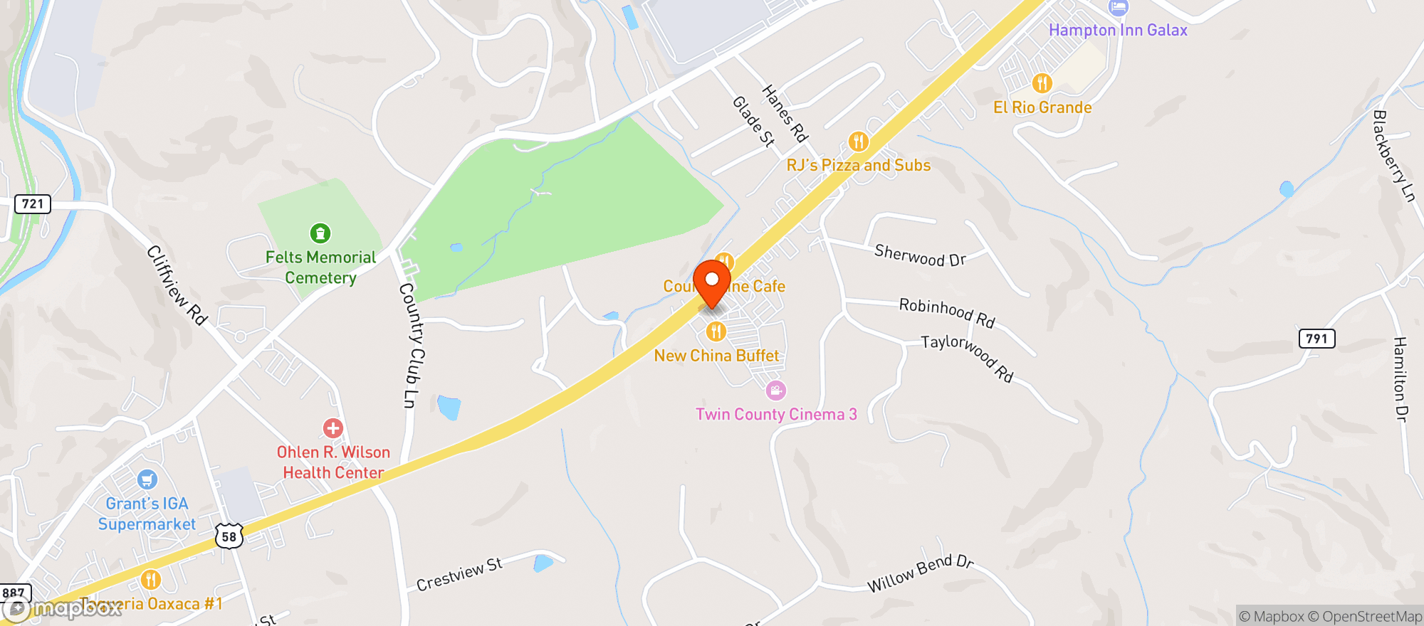 Map showing Food City K Vat