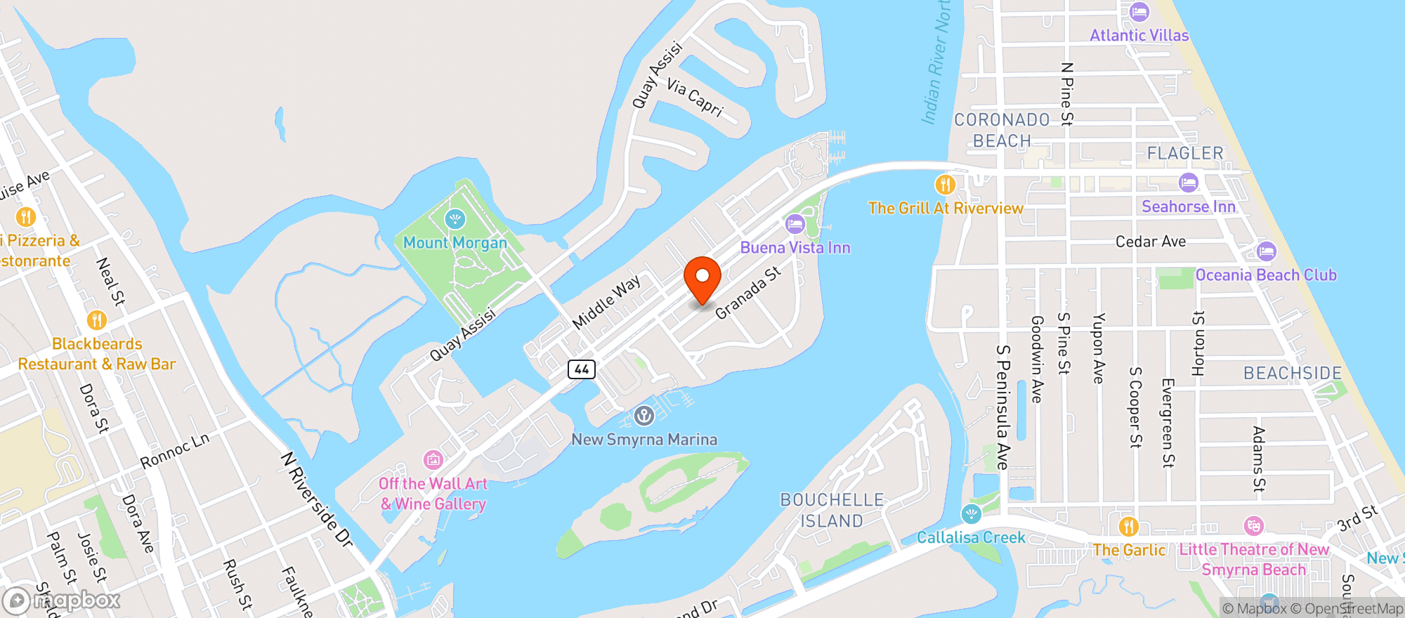 Map showing Kennys Liquors