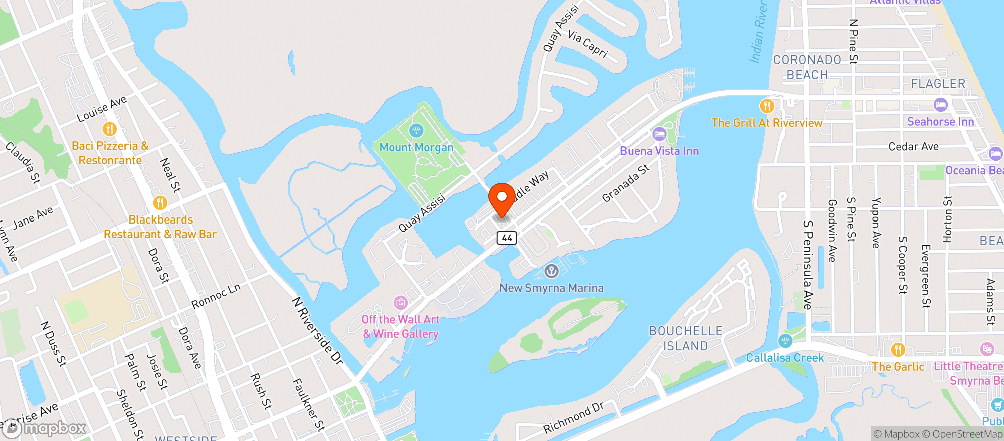 Map showing Merks Bar & Grill