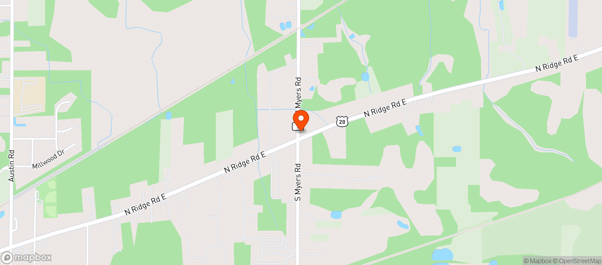 Map showing B Bs Corner Carry Out