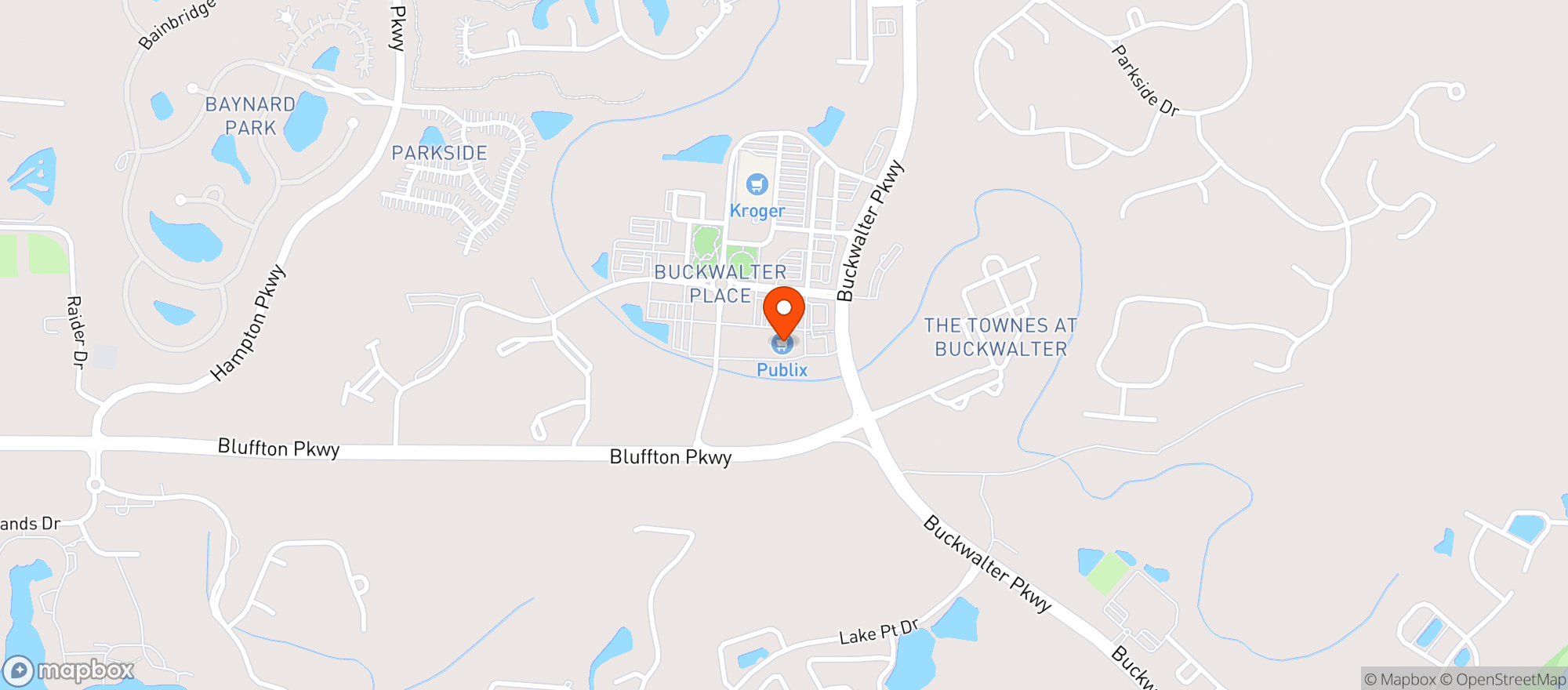 Map showing Publix