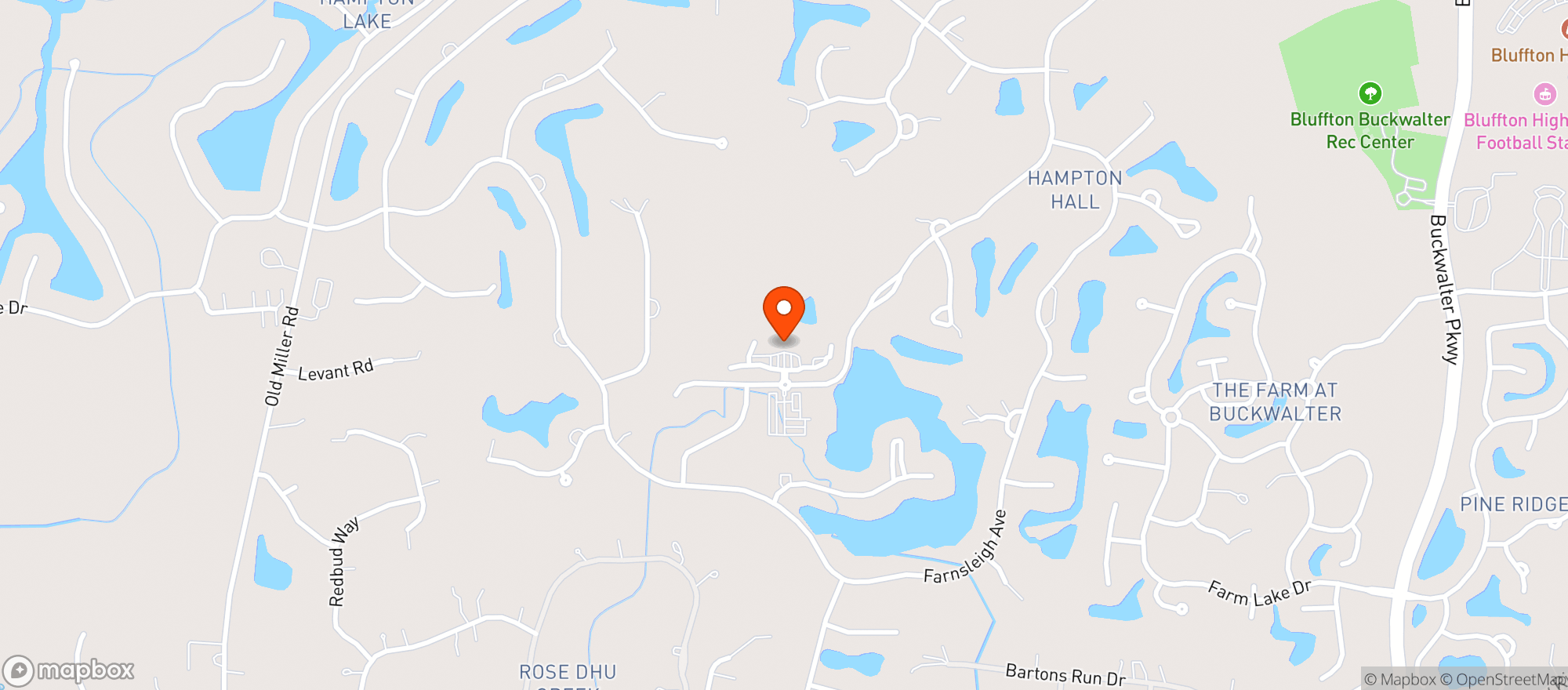 Map showing Hampton Hall Club (chs)
