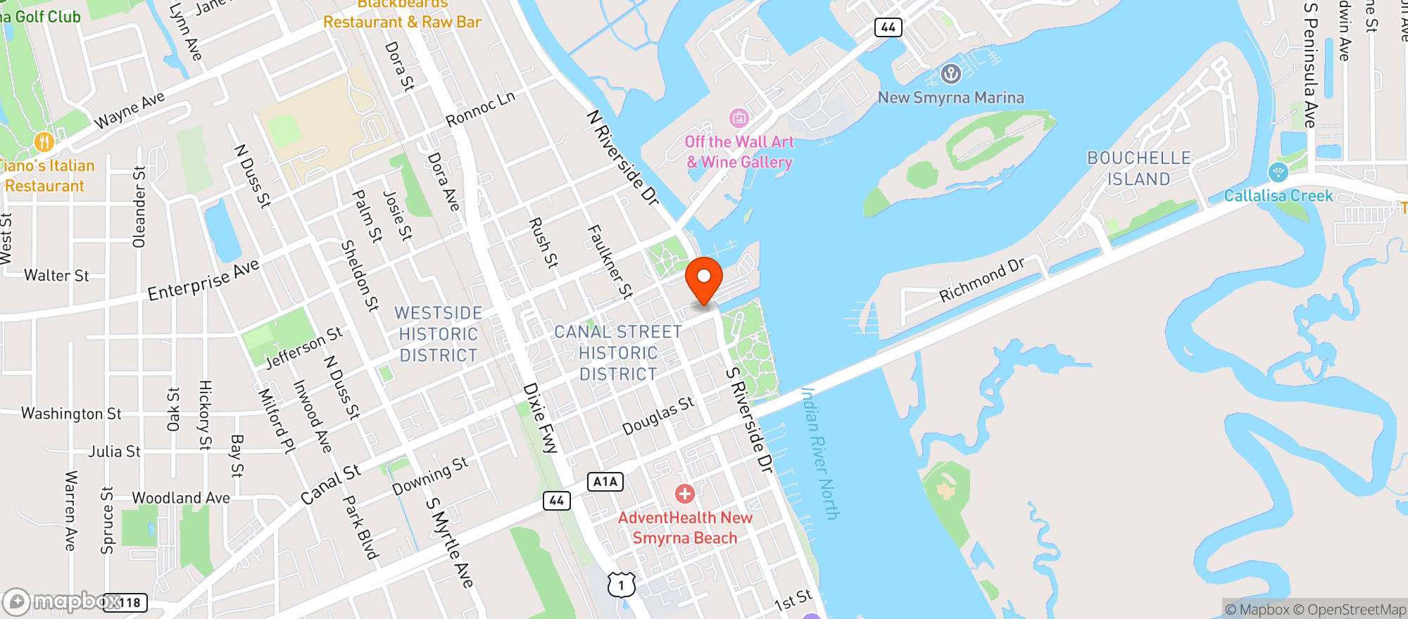 Map showing Bar Leona