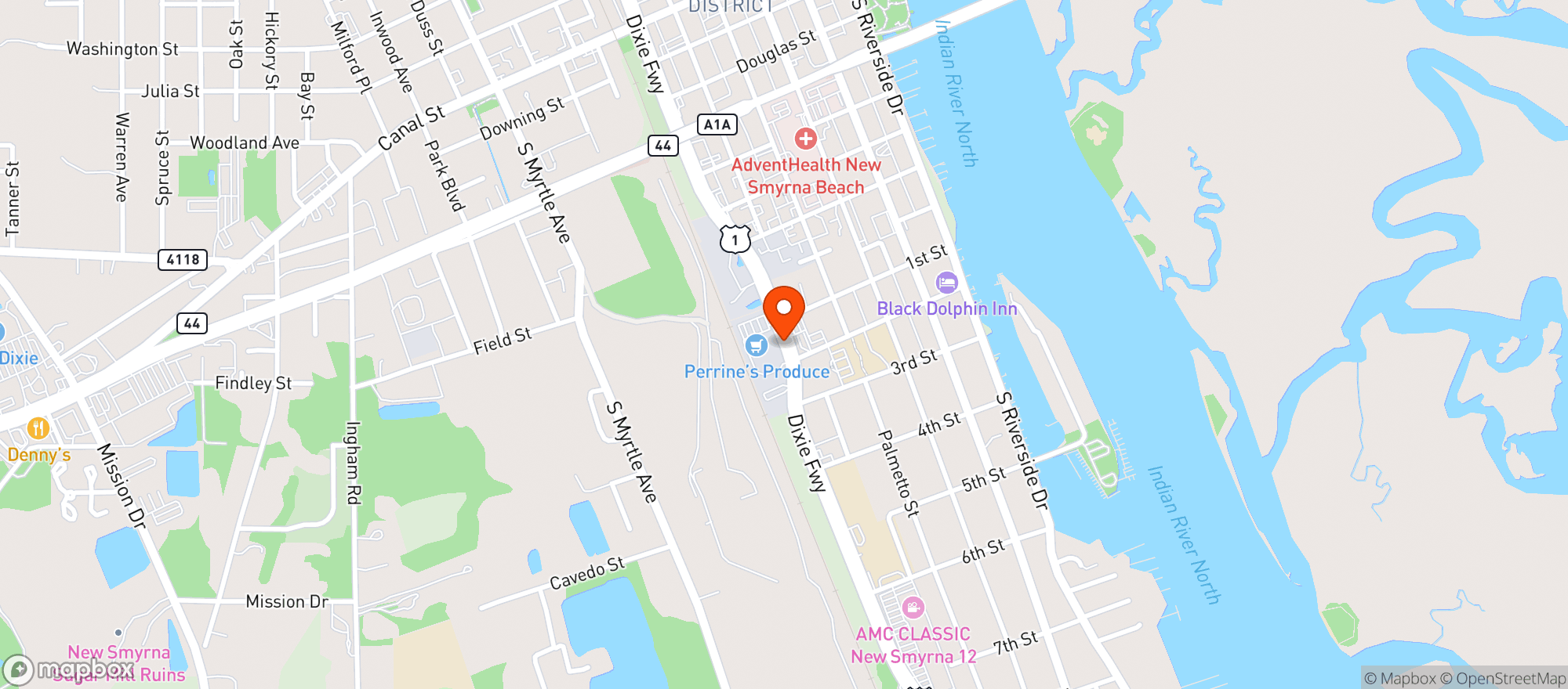 Map showing Perrines Produce